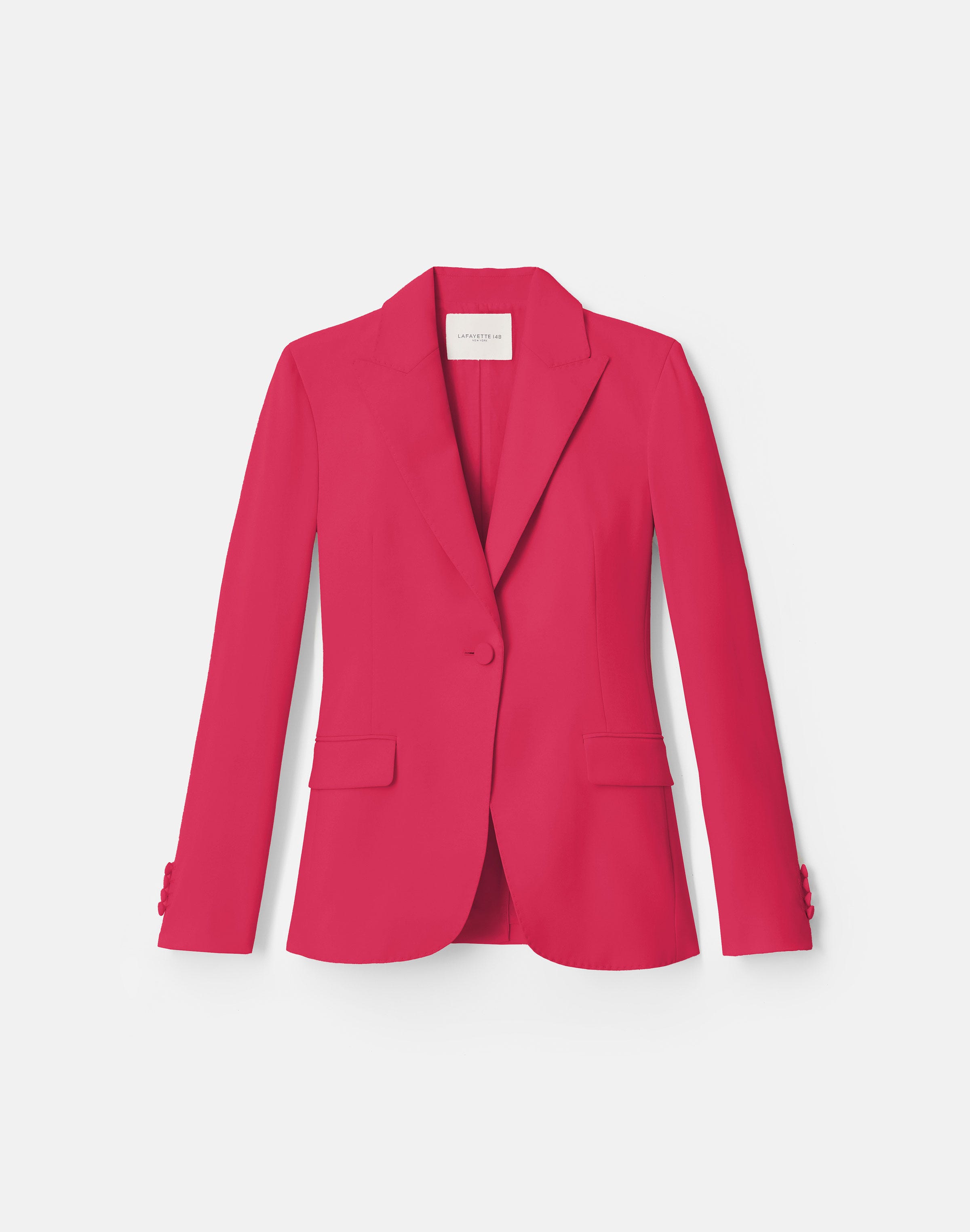 Plus-Size Finesse Crepe Peak Lapel Blazer