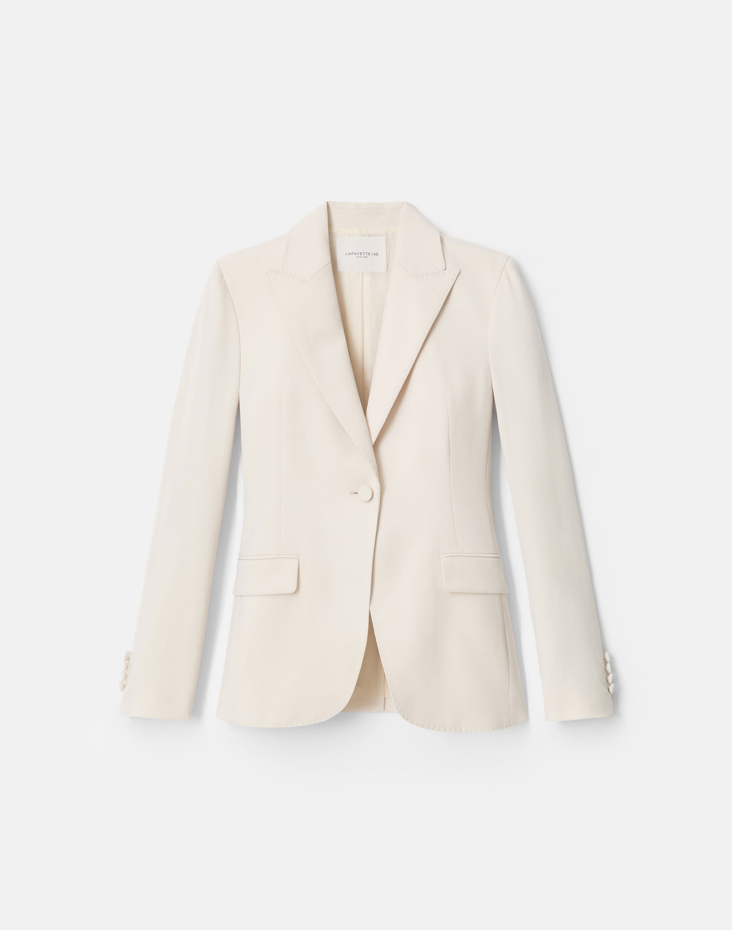 Plus-Size Responsible Finesse Crepe Peak Lapel Blazer