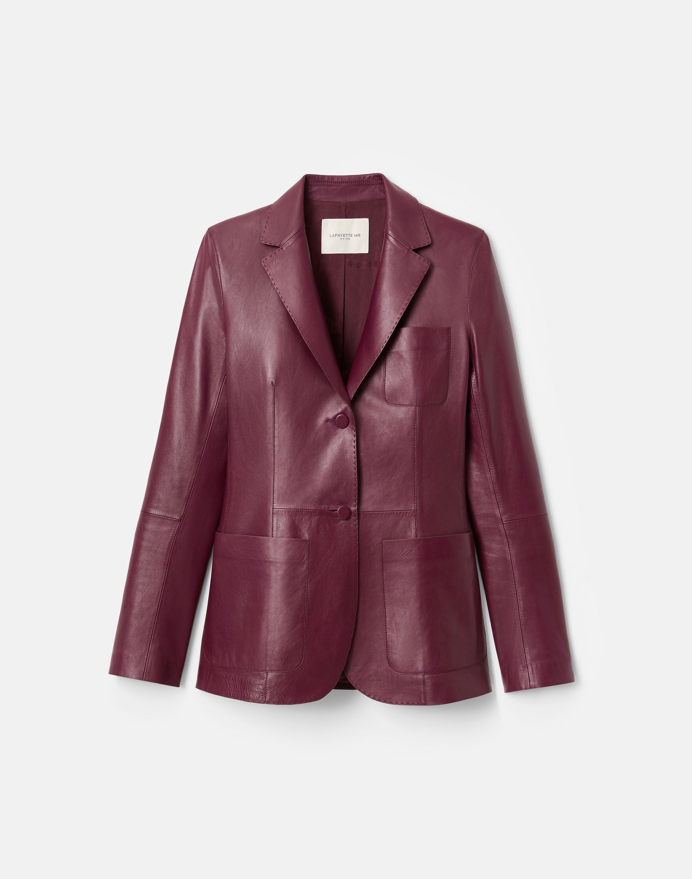 Nappa Leather Three Pocket Blazer