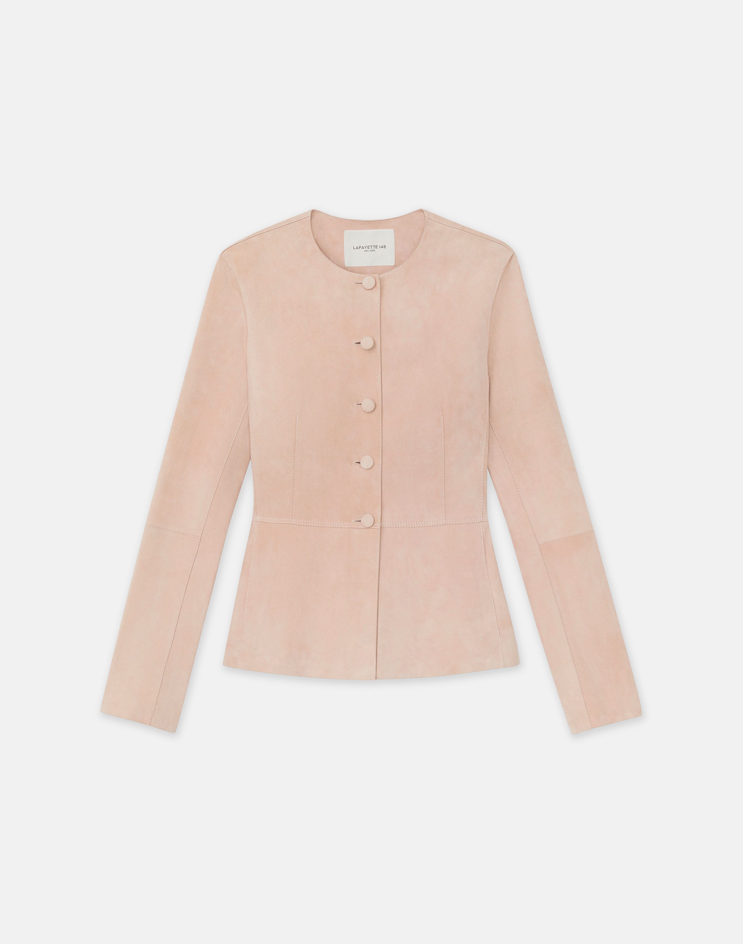 Paperfine Suede Collarless Jacket