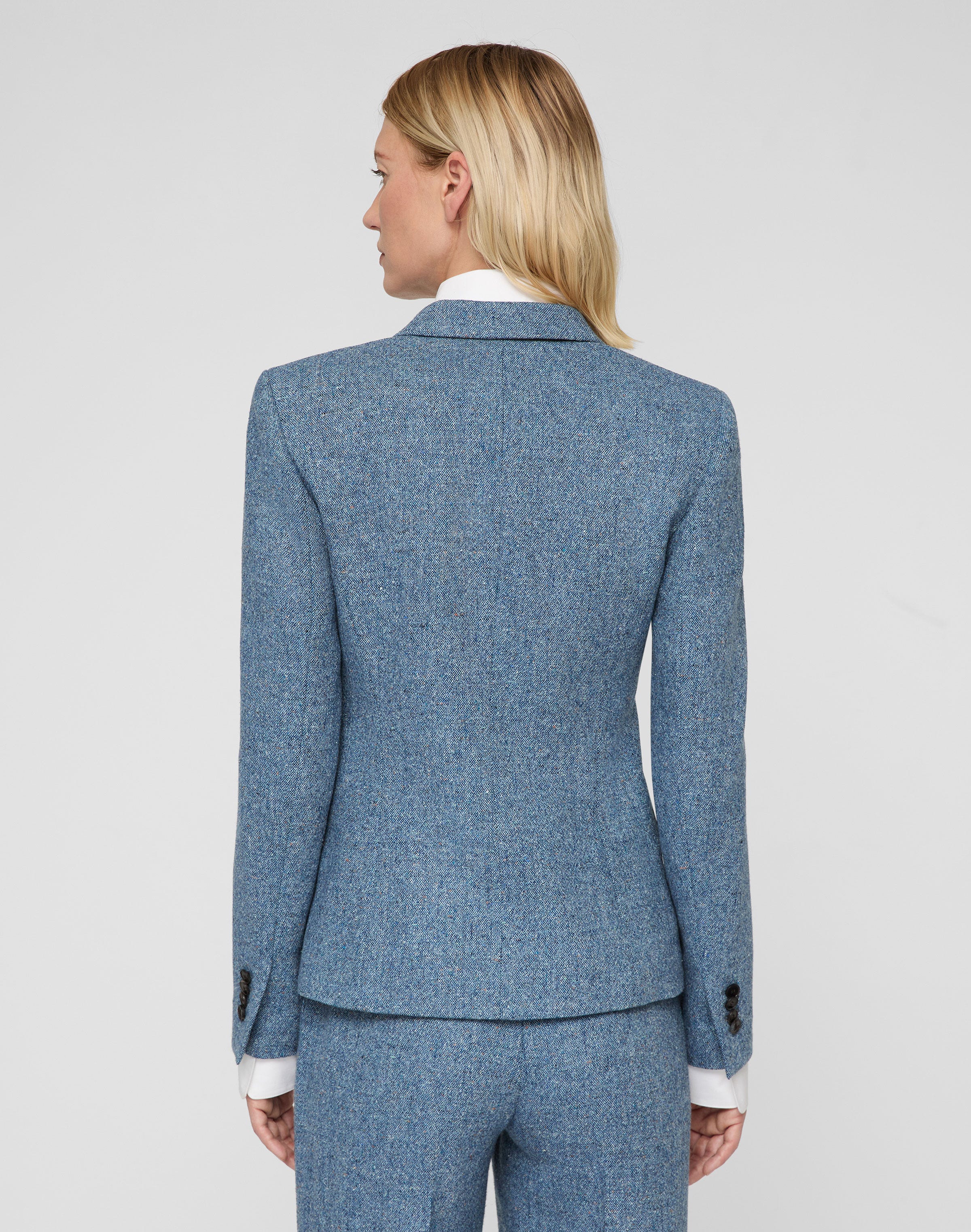 Donegal Tweed Button Fitted Blazer