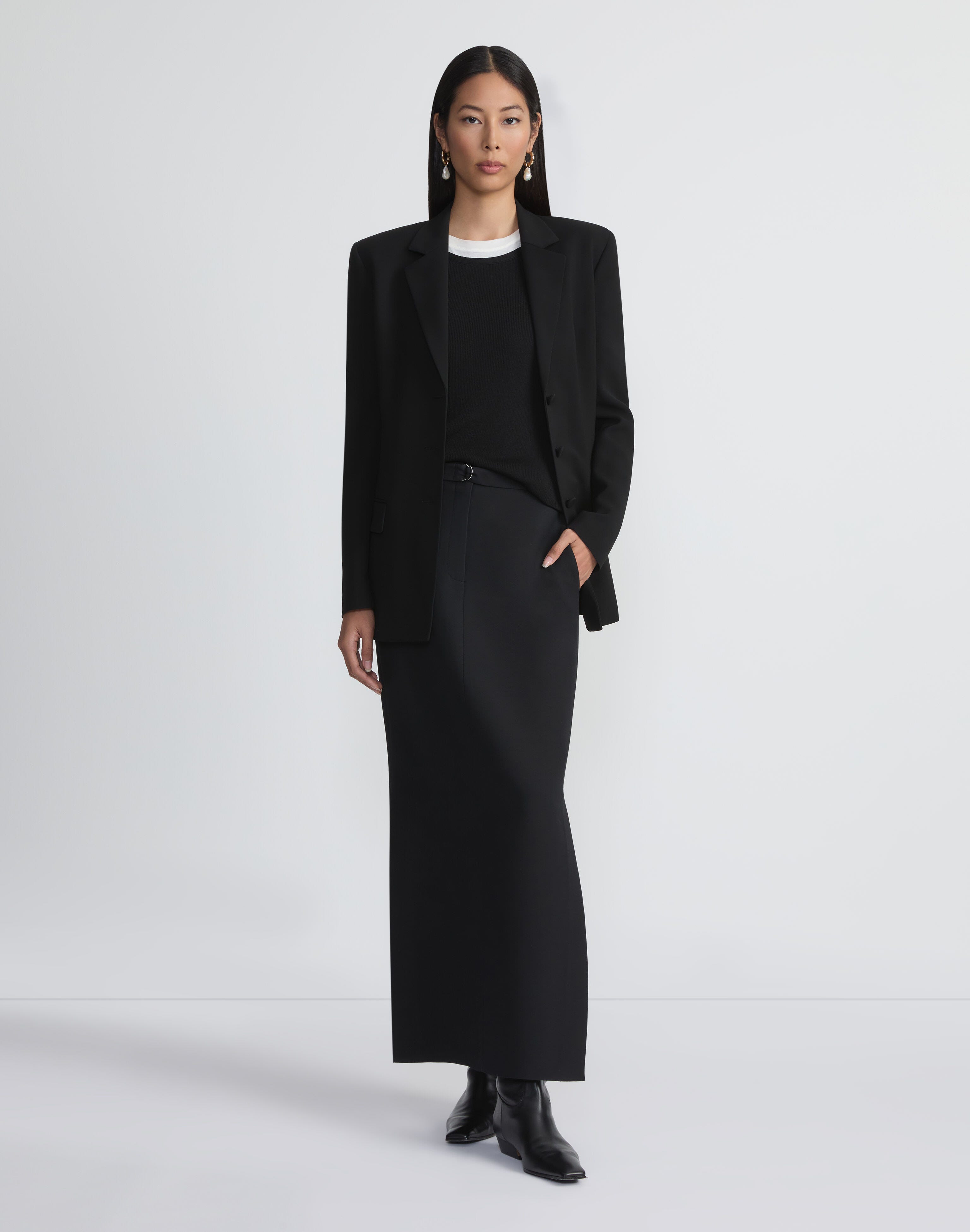 Petite Responsible Finesse Crepe Three Button Blazer