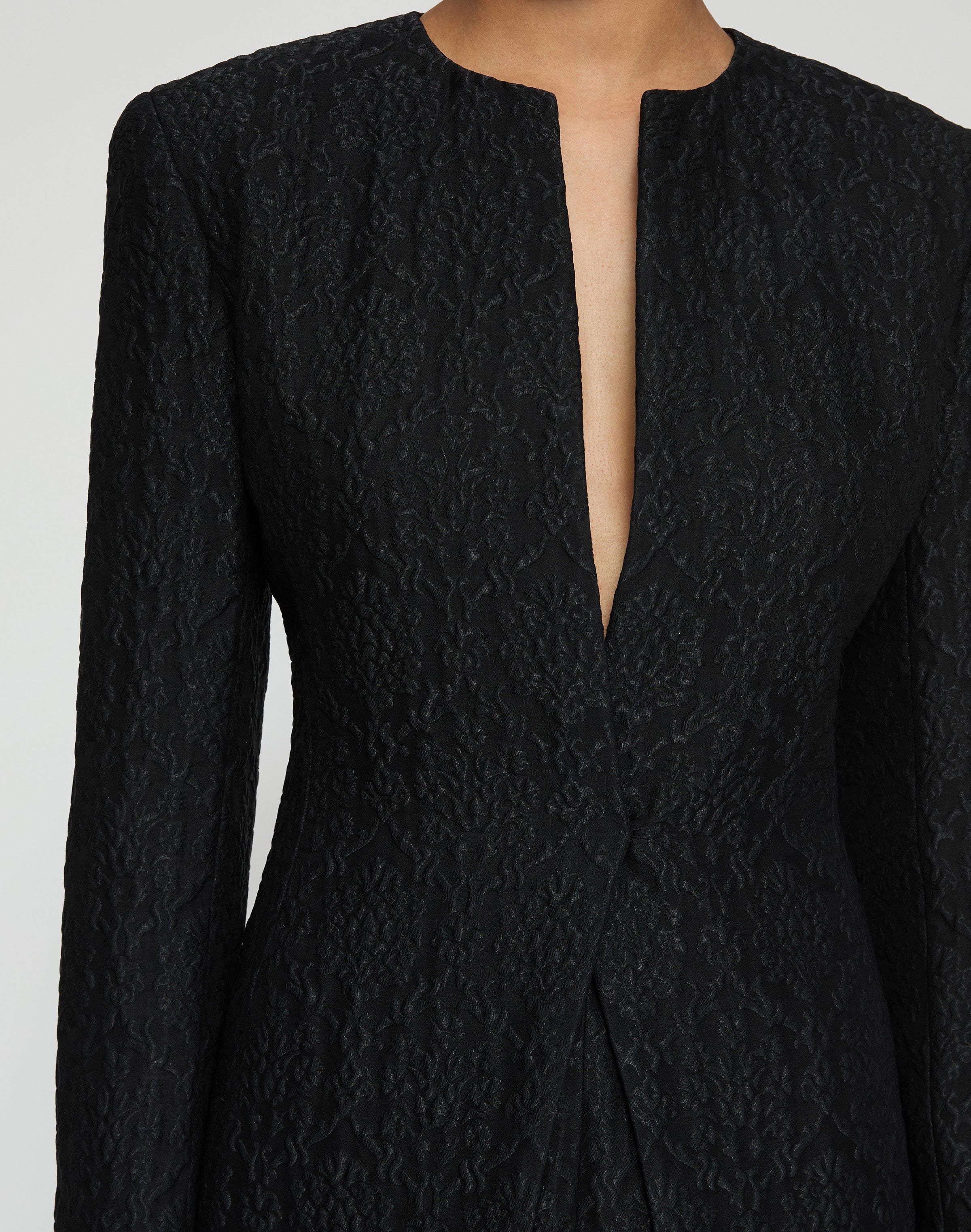 Baroque Botanical Cloqué Cutaway Tailored Jacket 