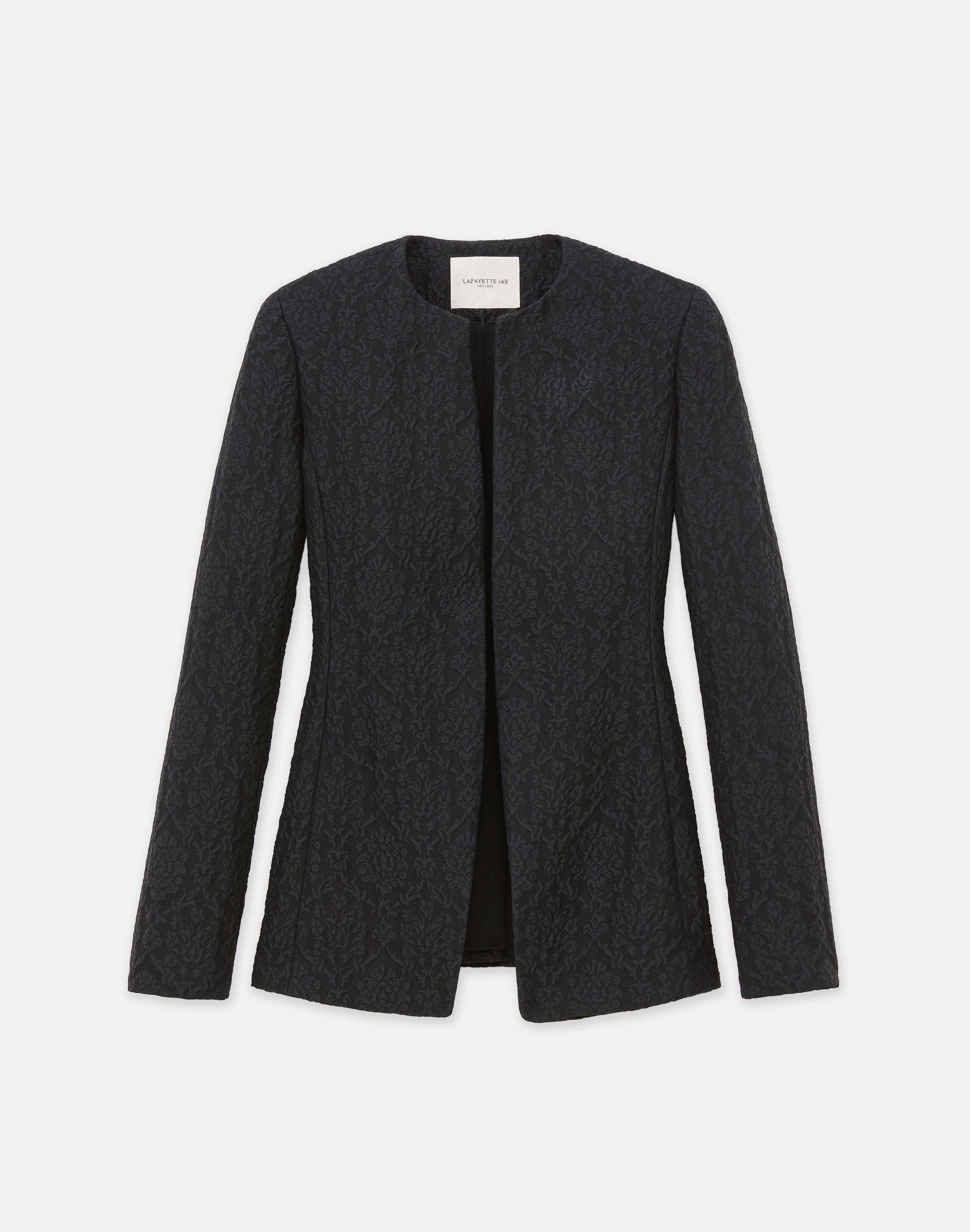 Baroque Botanical Cloqué Cutaway Tailored Jacket 