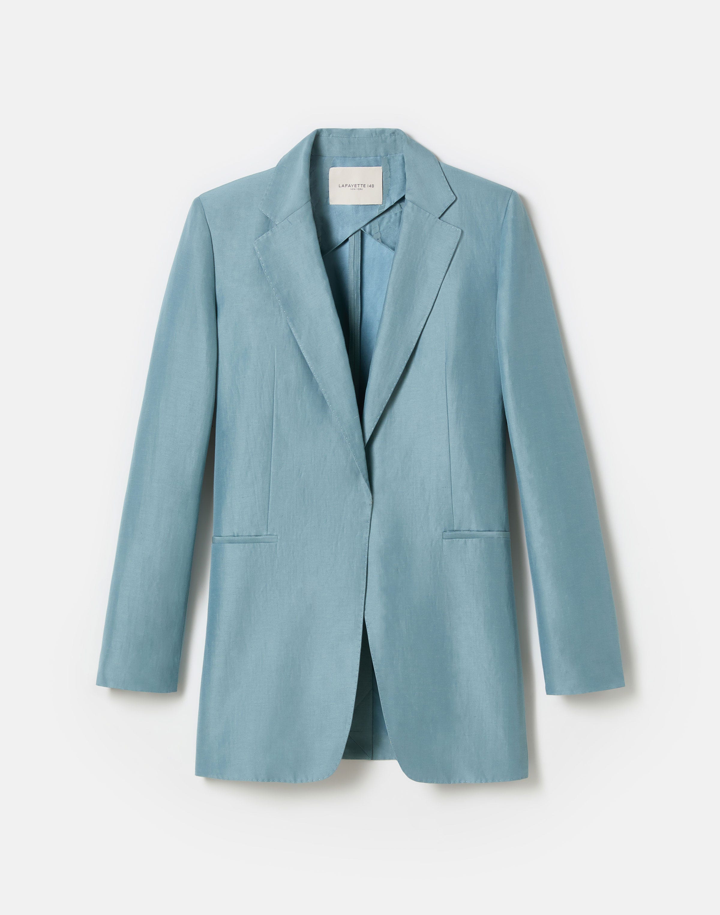 Linen-Viscose Elongated Blazer