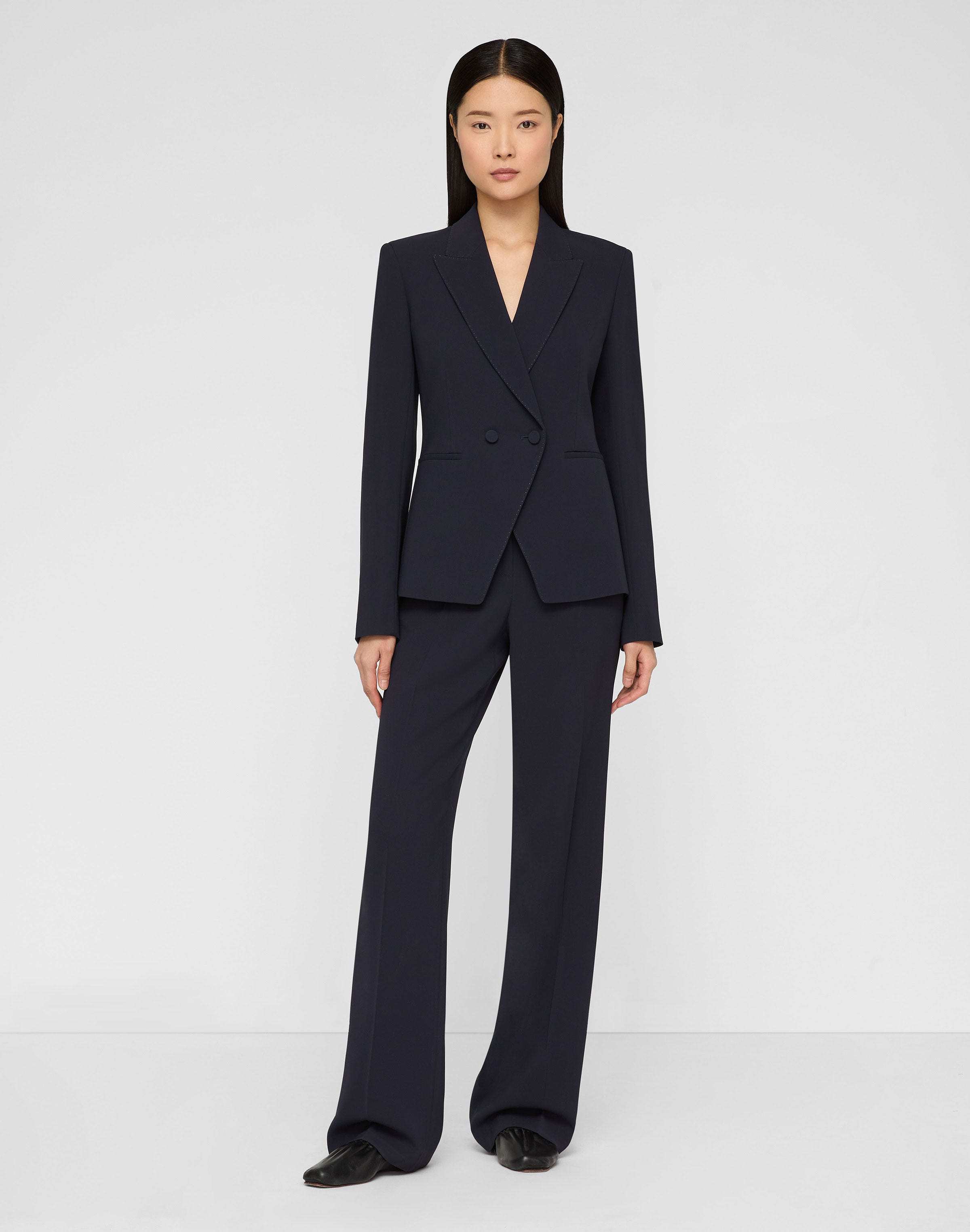 Responsible Finesse Crepe Double Breasted Blazer