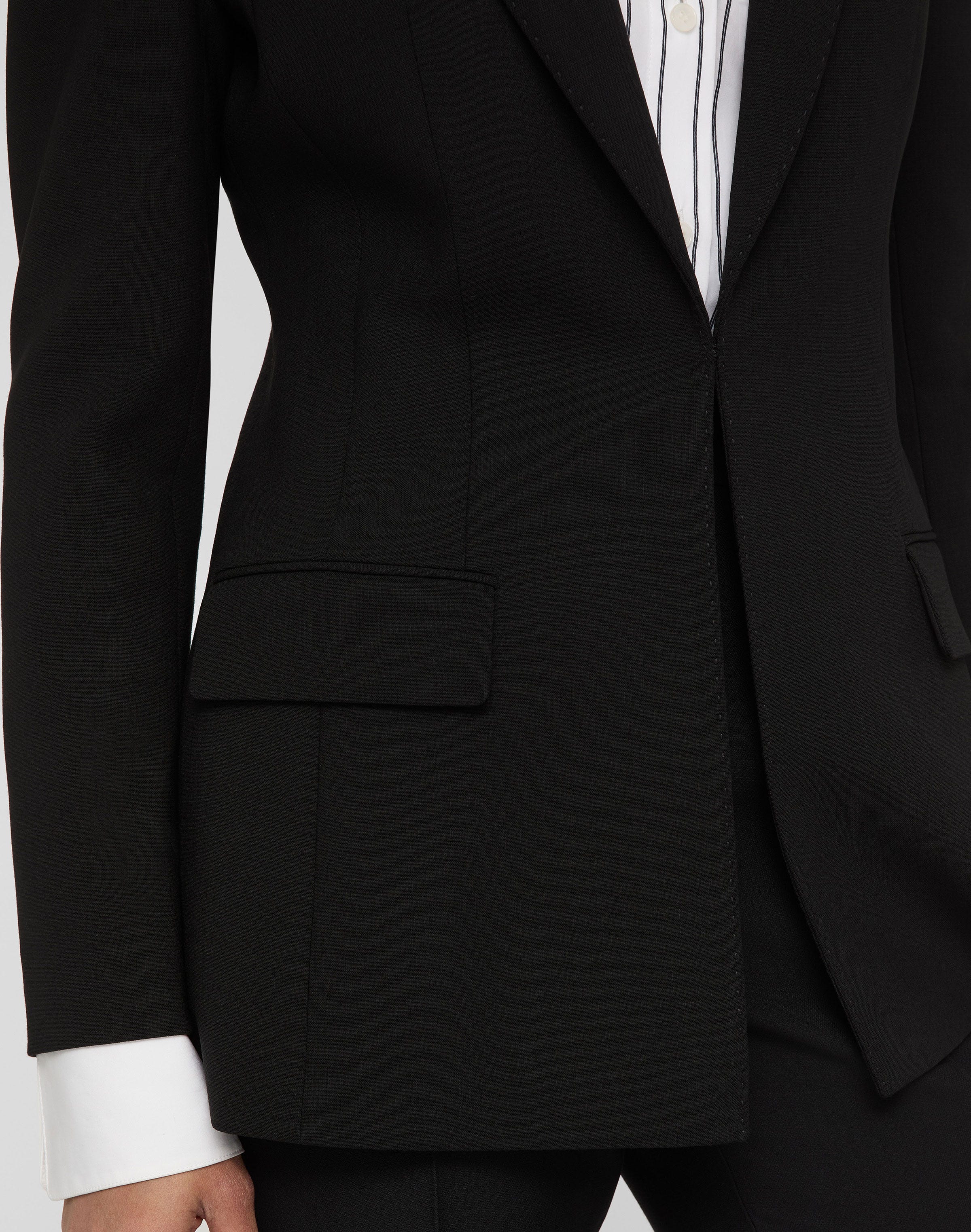 Responsible Wool Double Face Fitted Blazer