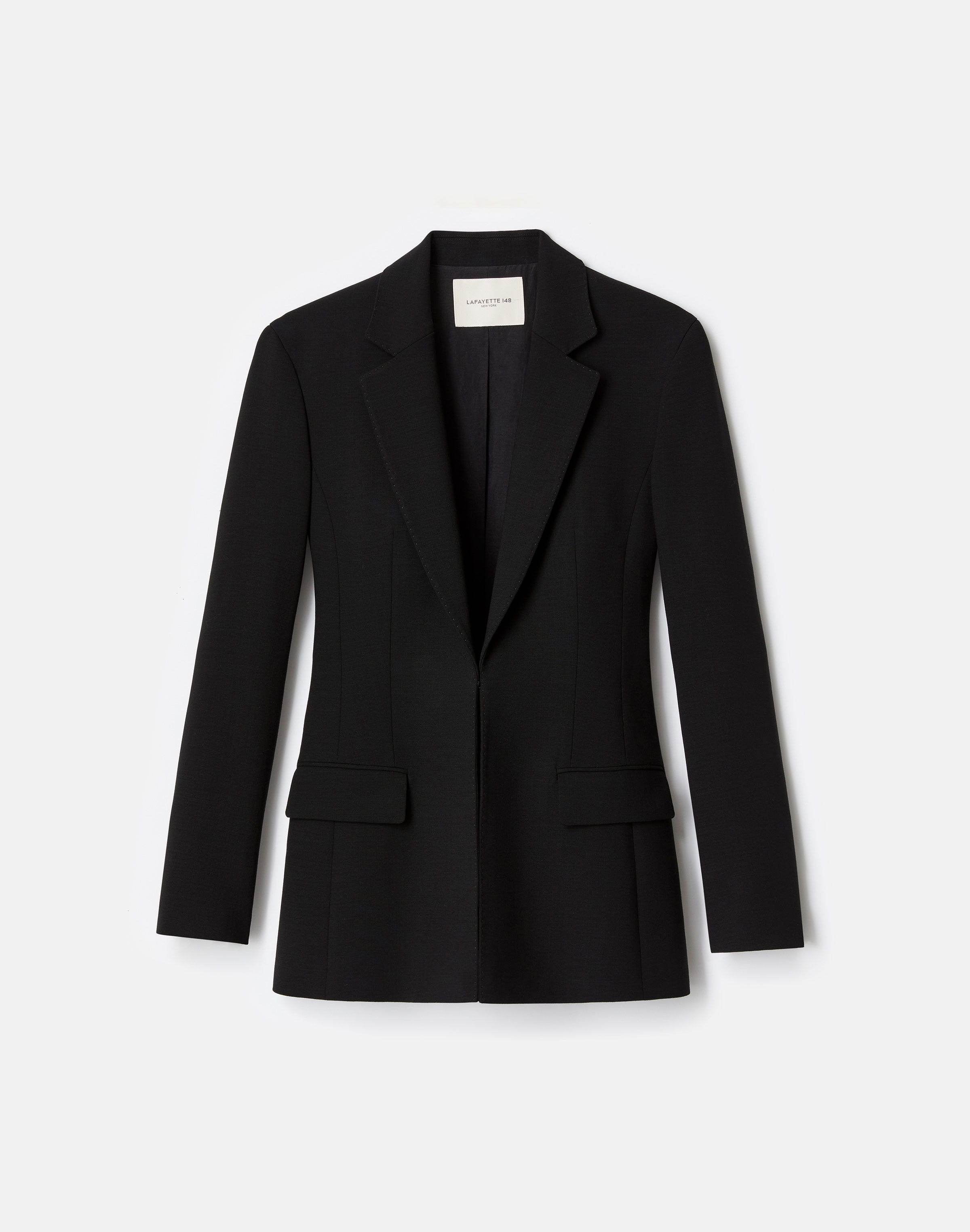 Responsible Wool Double Face Fitted Blazer