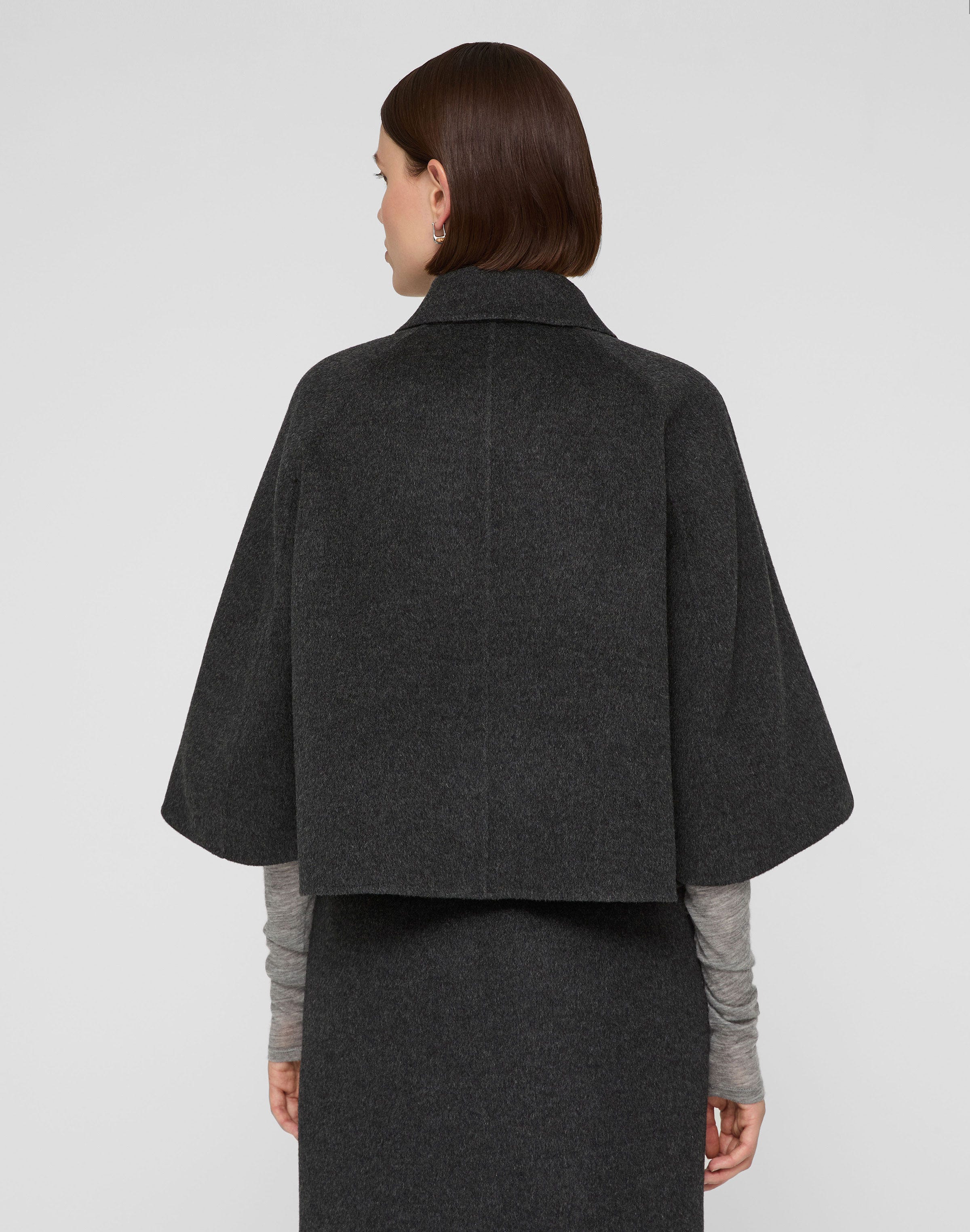 Wool-Cashmere Double Face Cropped Jacket