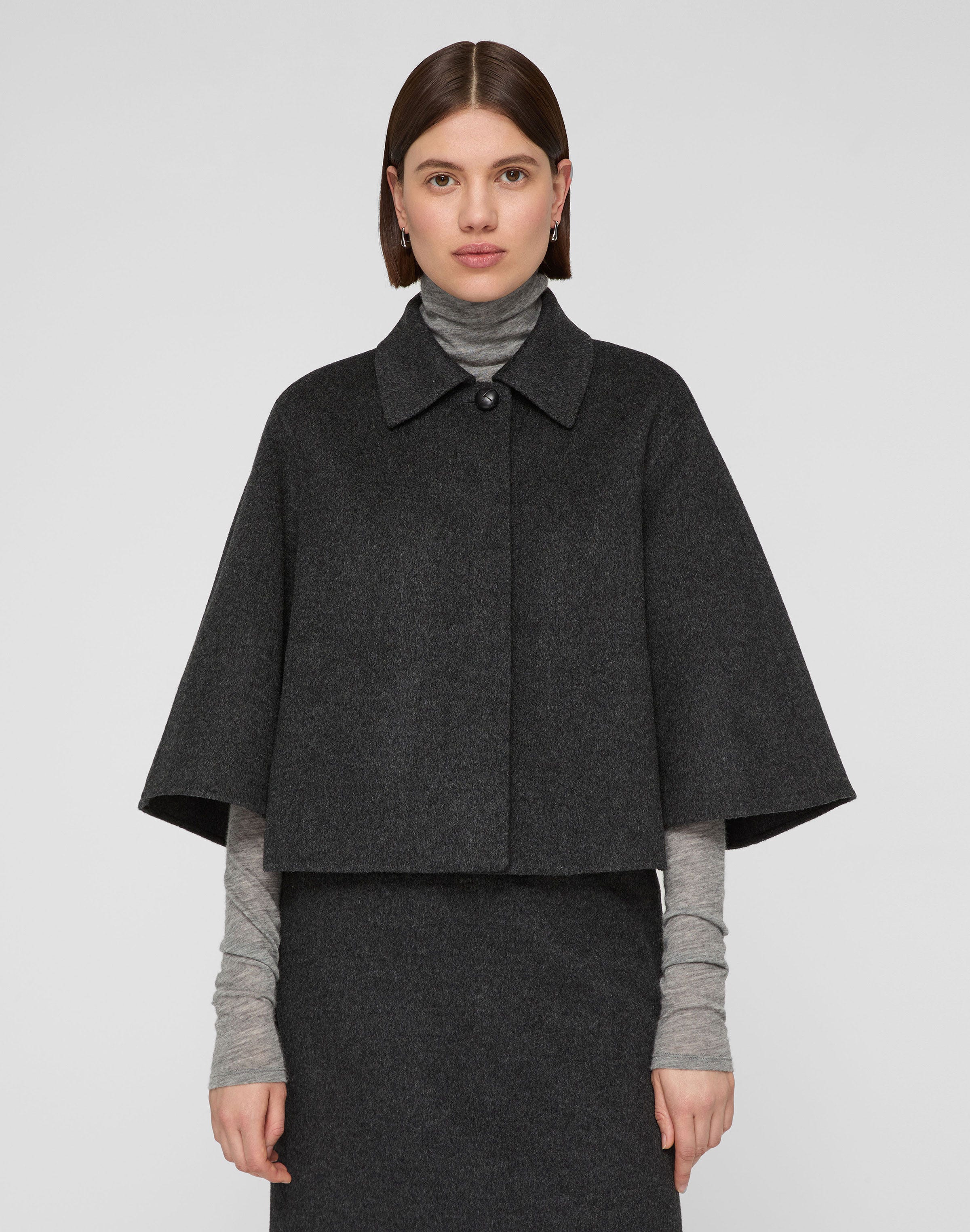 Wool-Cashmere Double Face Cropped Jacket