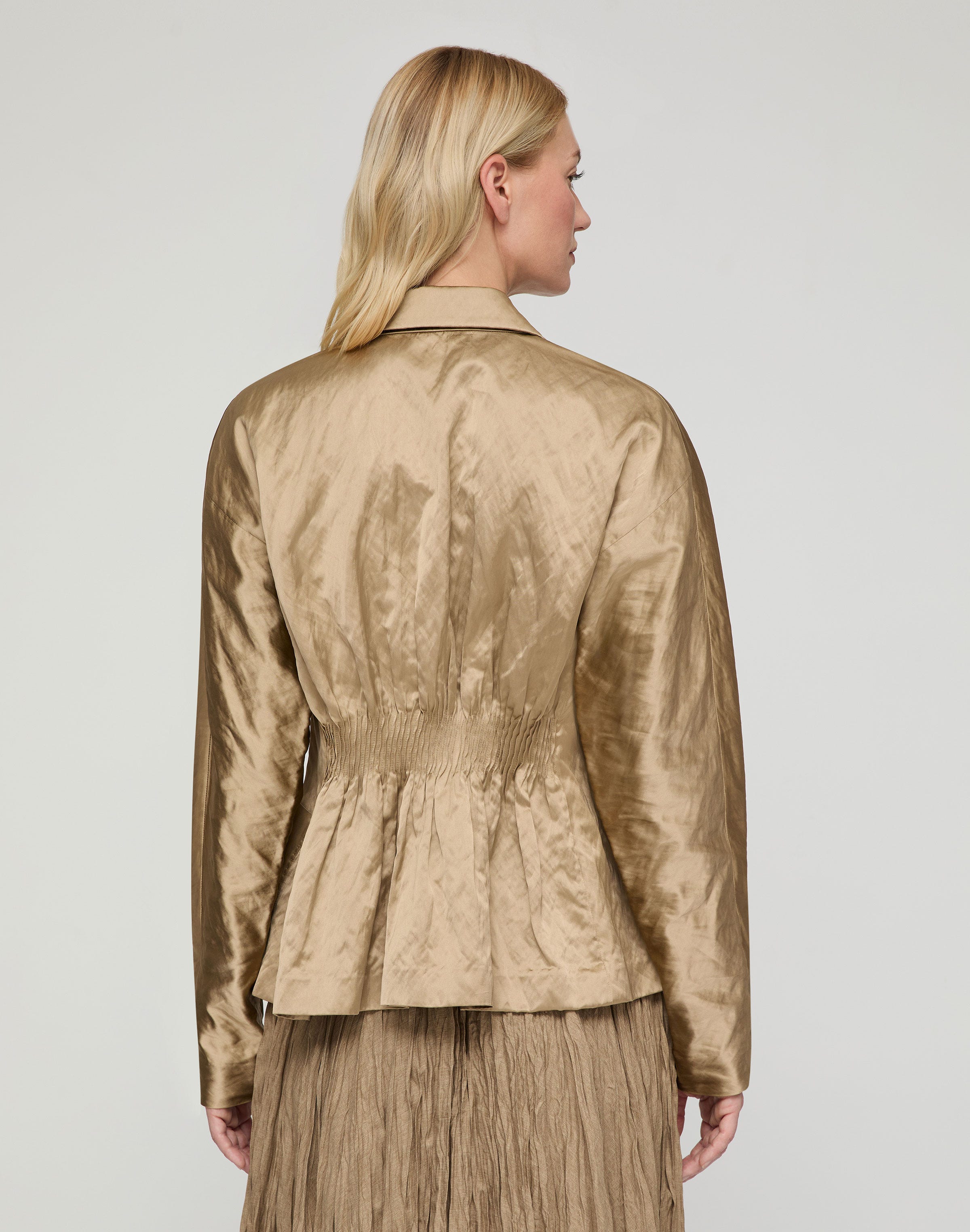 Satin Pintuck Back Jacket