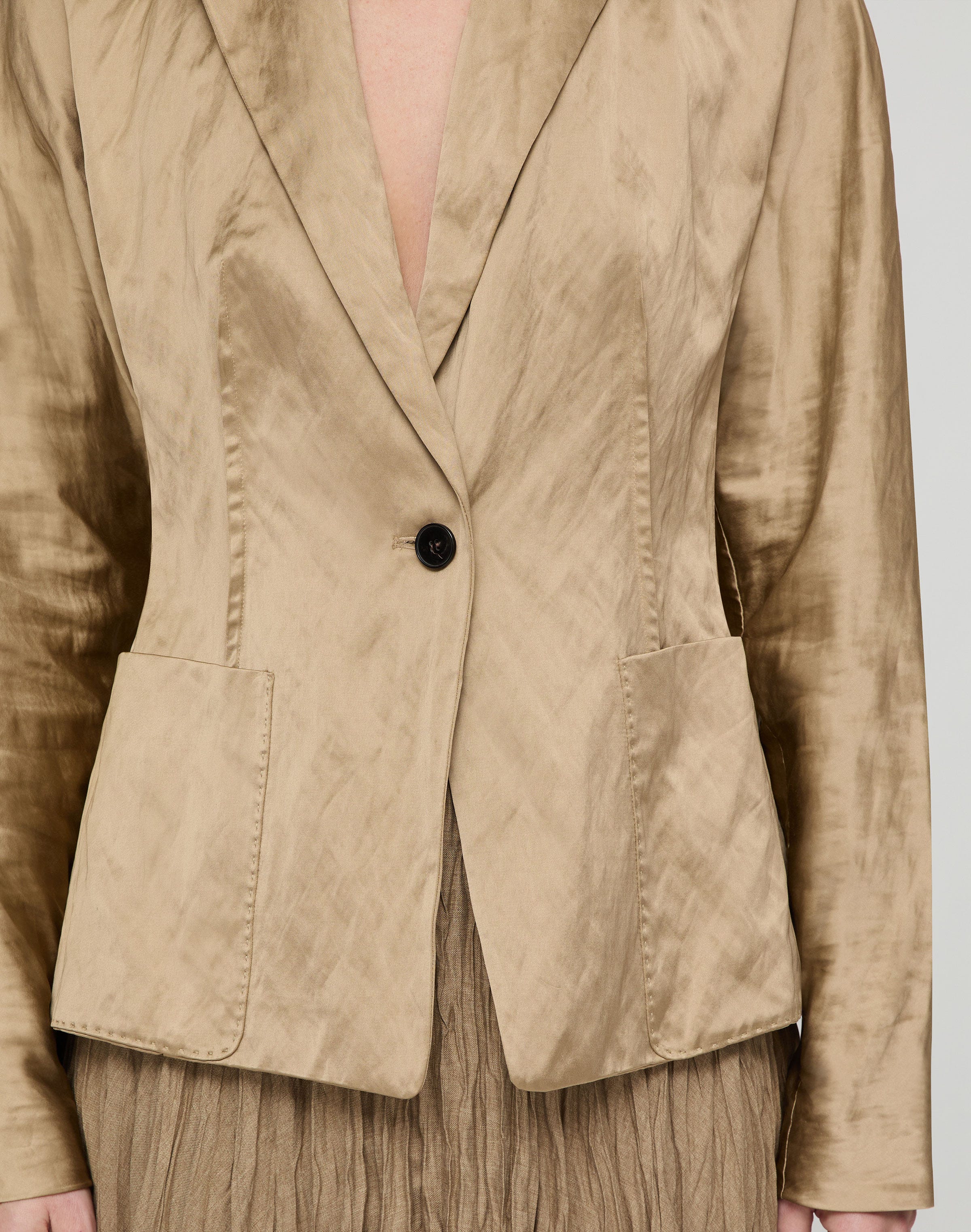 Satin Pintuck Back Jacket