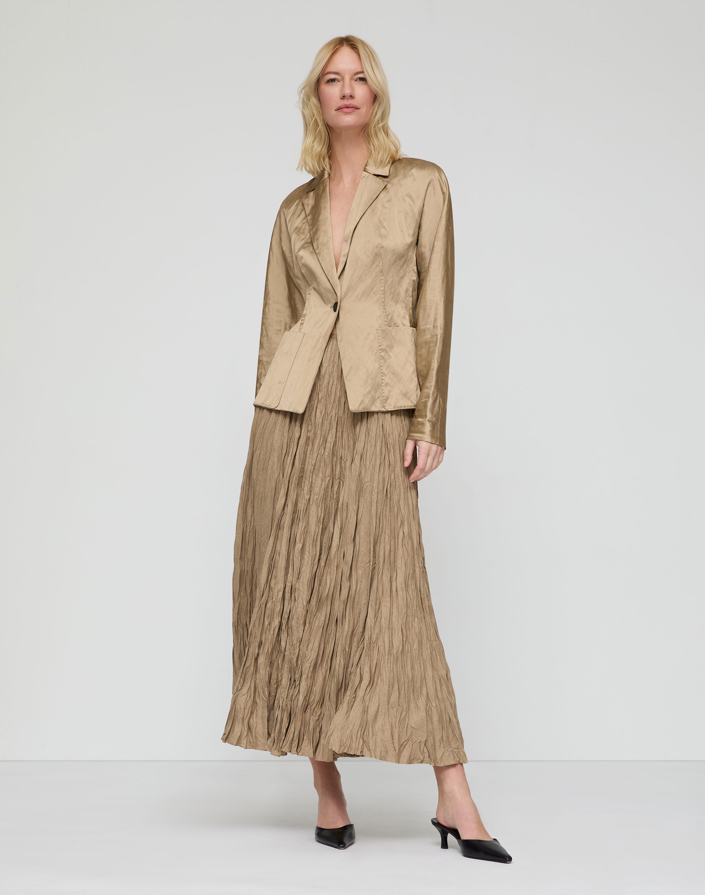 Satin Pintuck Back Jacket