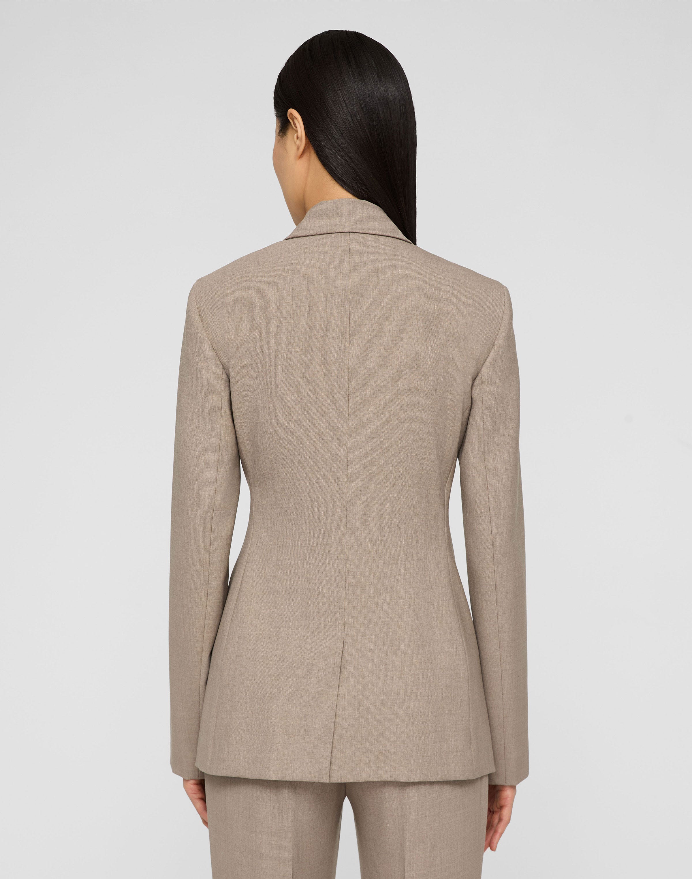 Responsible Stretch Wool Slim Wrap Blazer