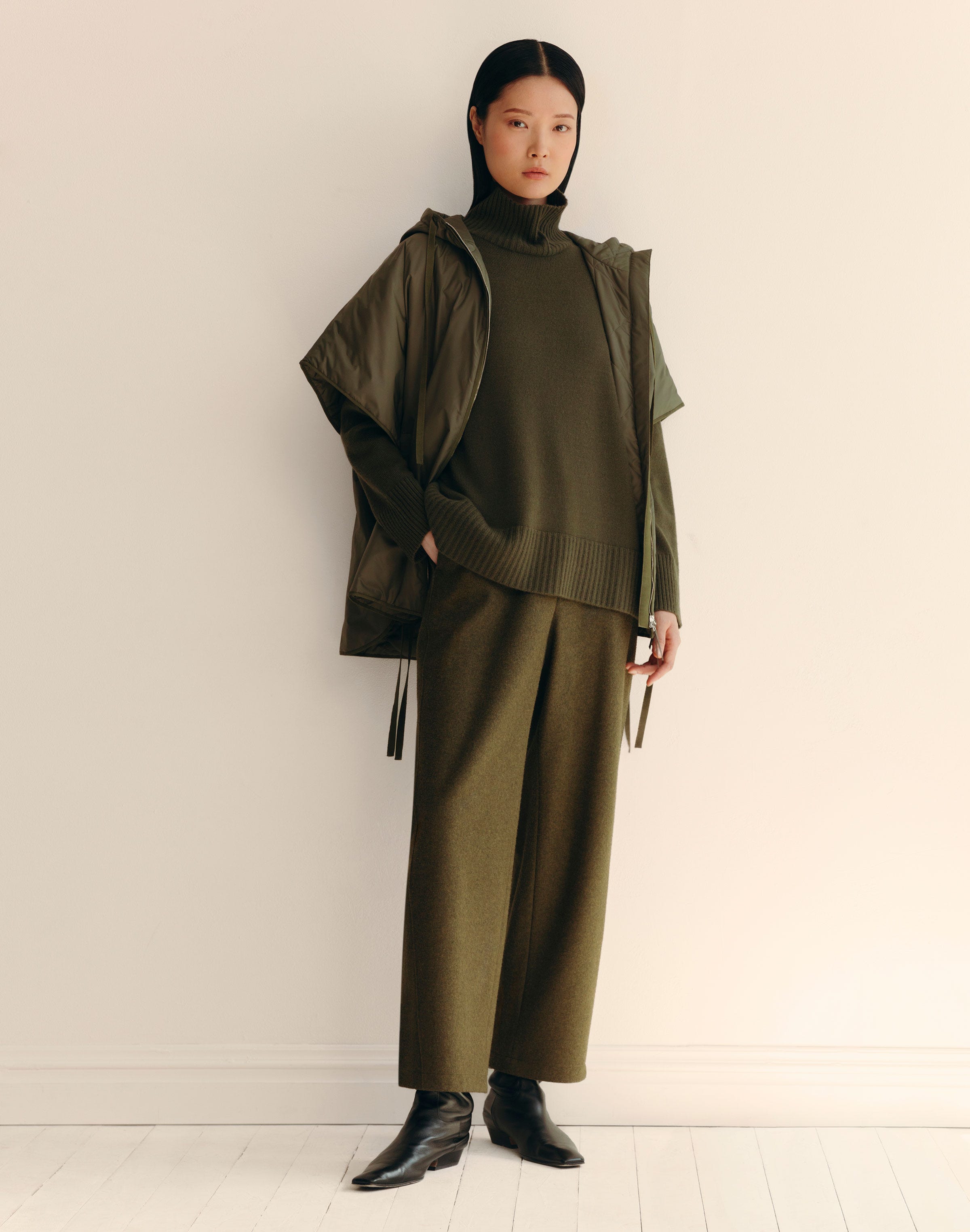 Recycled Tech Hooded Cape