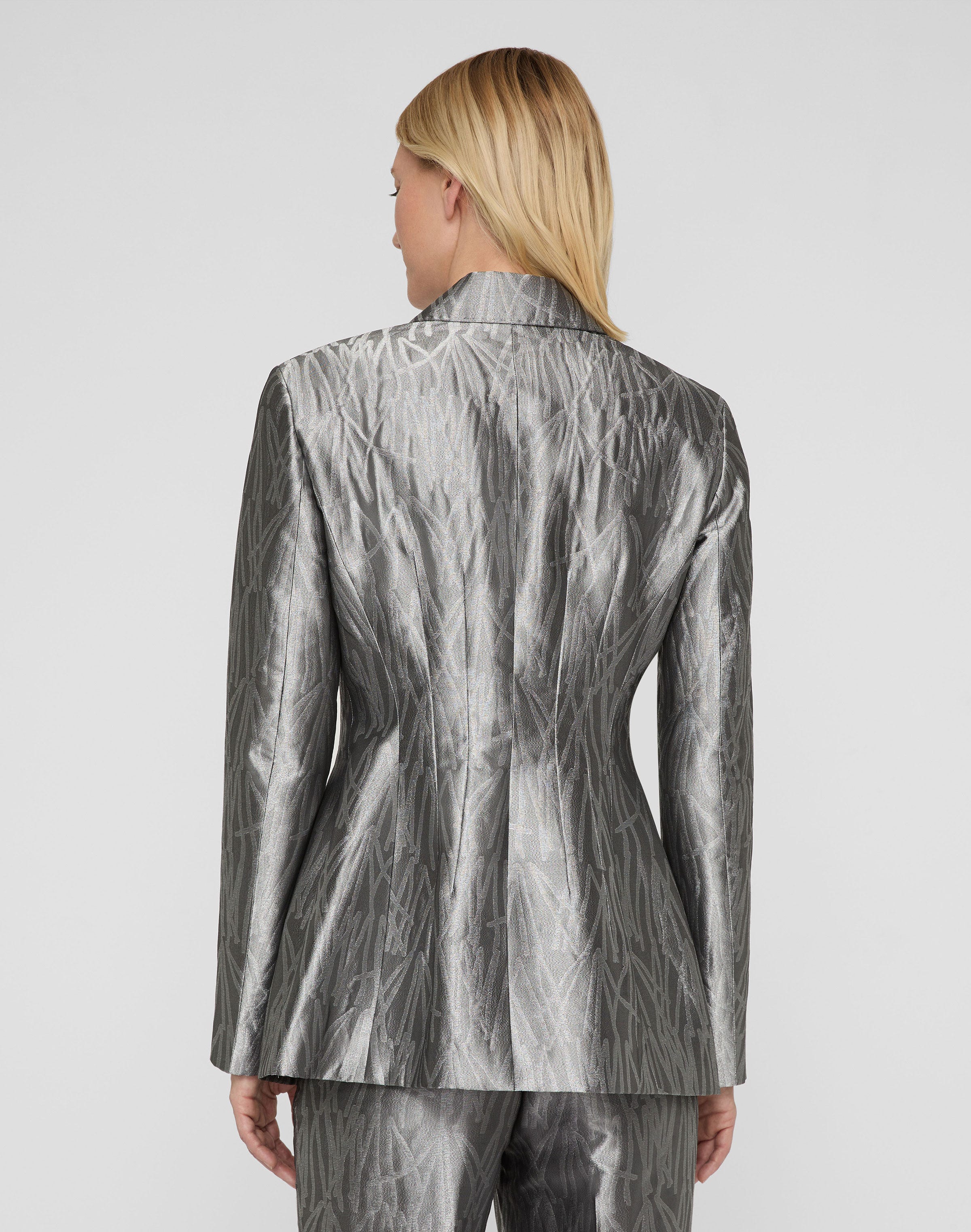 Tassel Jacquard Fitted Blazer