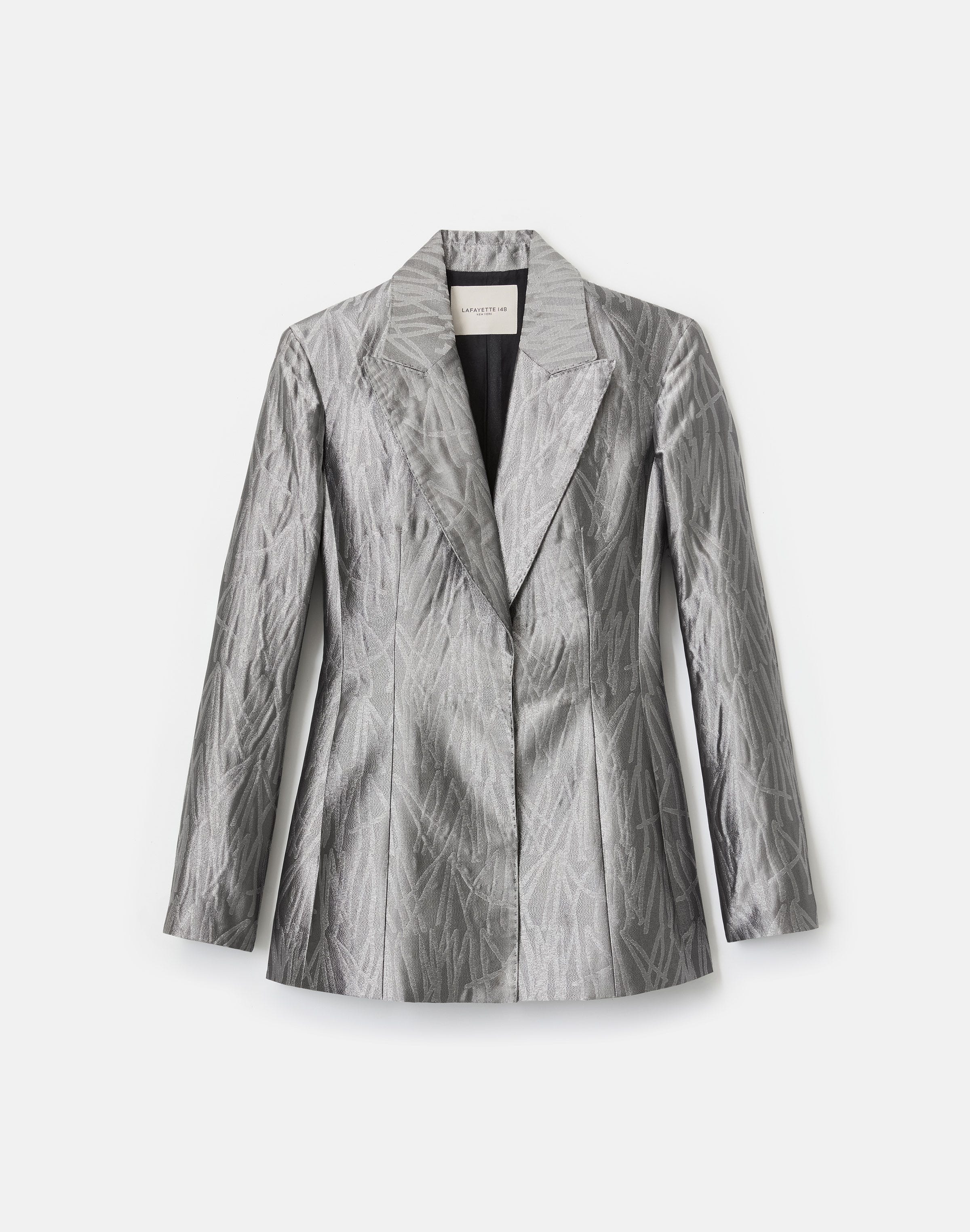 Tassel Jacquard Fitted Blazer