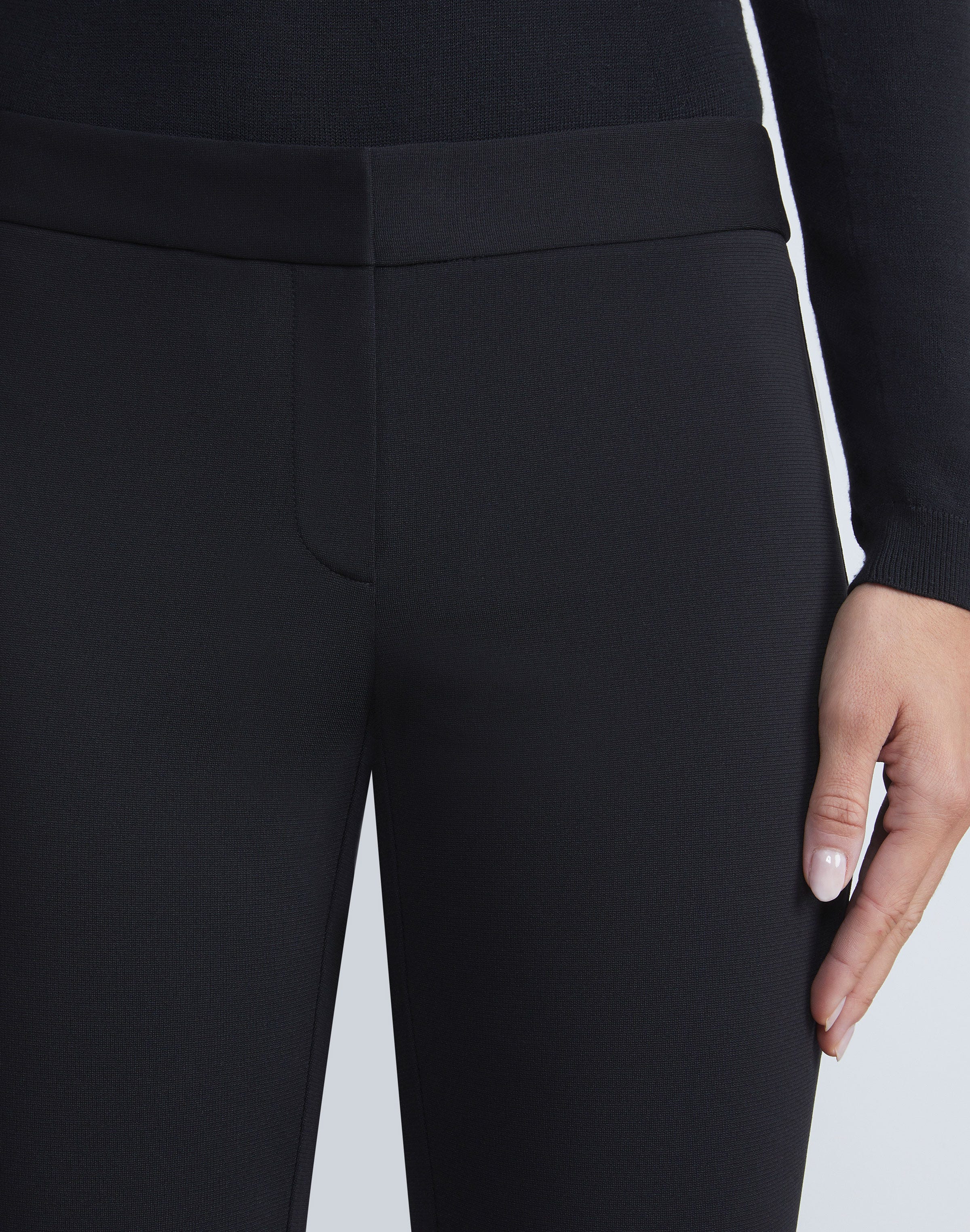 Compact Stretch Viscose Waldorf Flared Pant