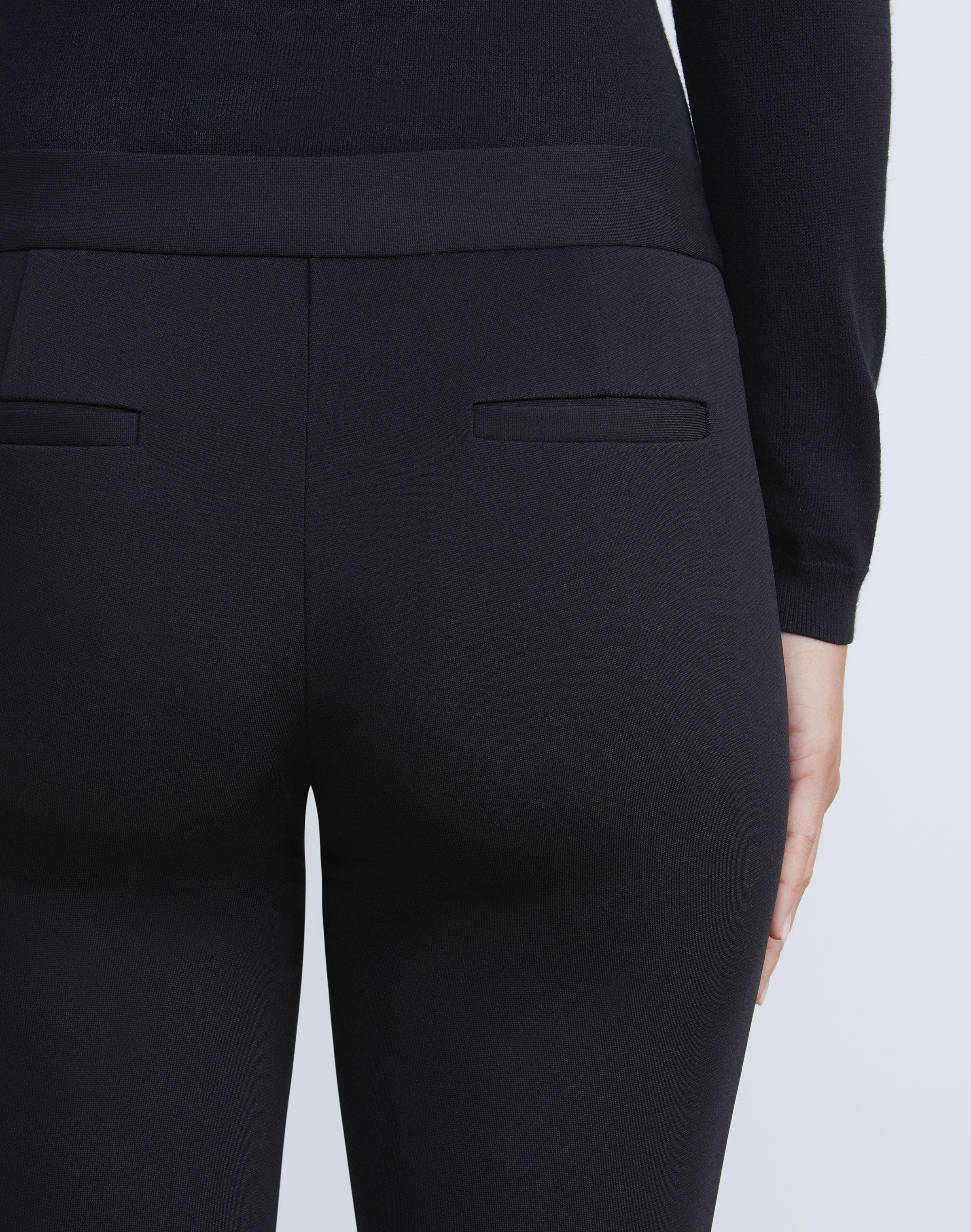 Compact Stretch Viscose Waldorf Flared Pant