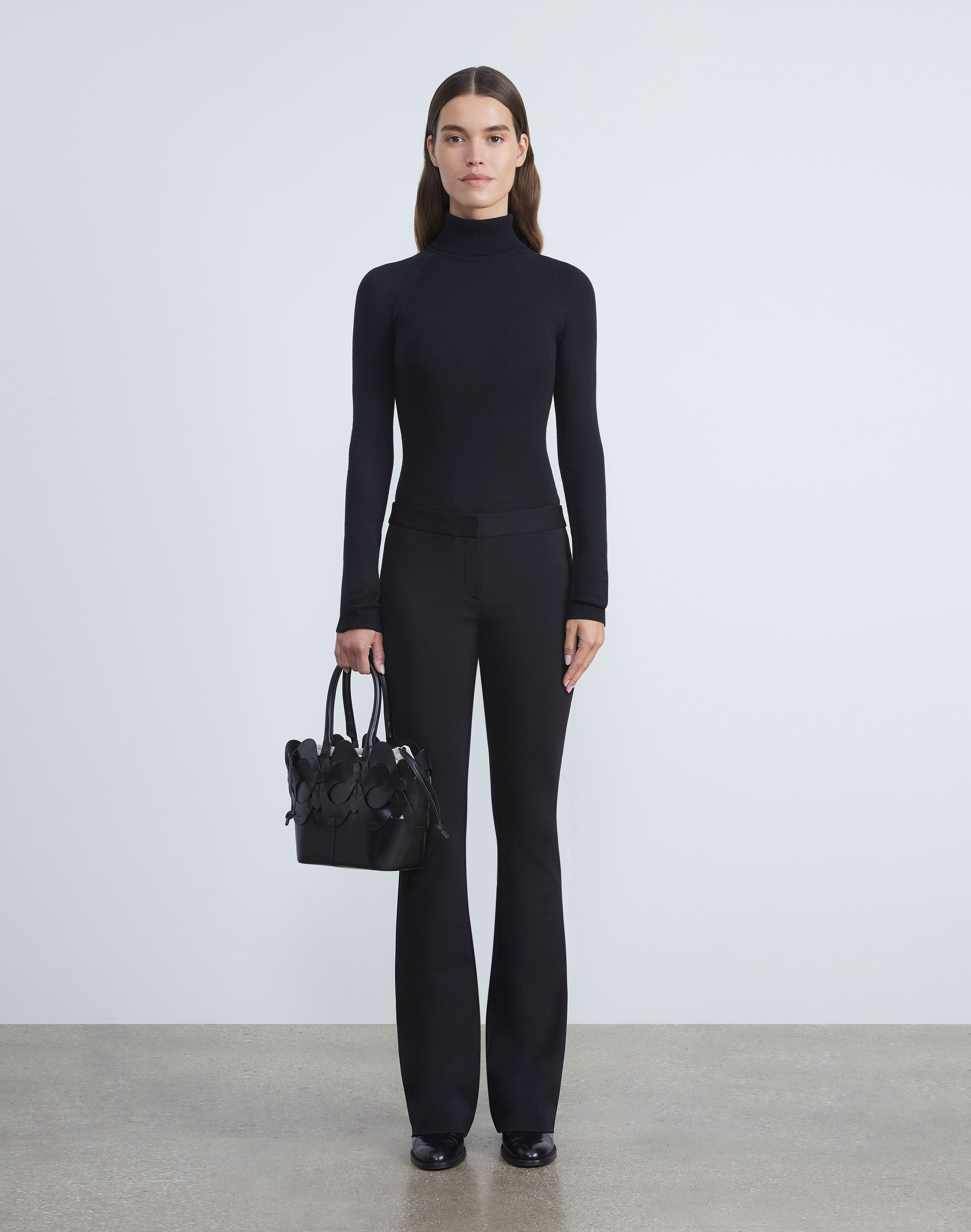 Compact Stretch Viscose Waldorf Flared Pant