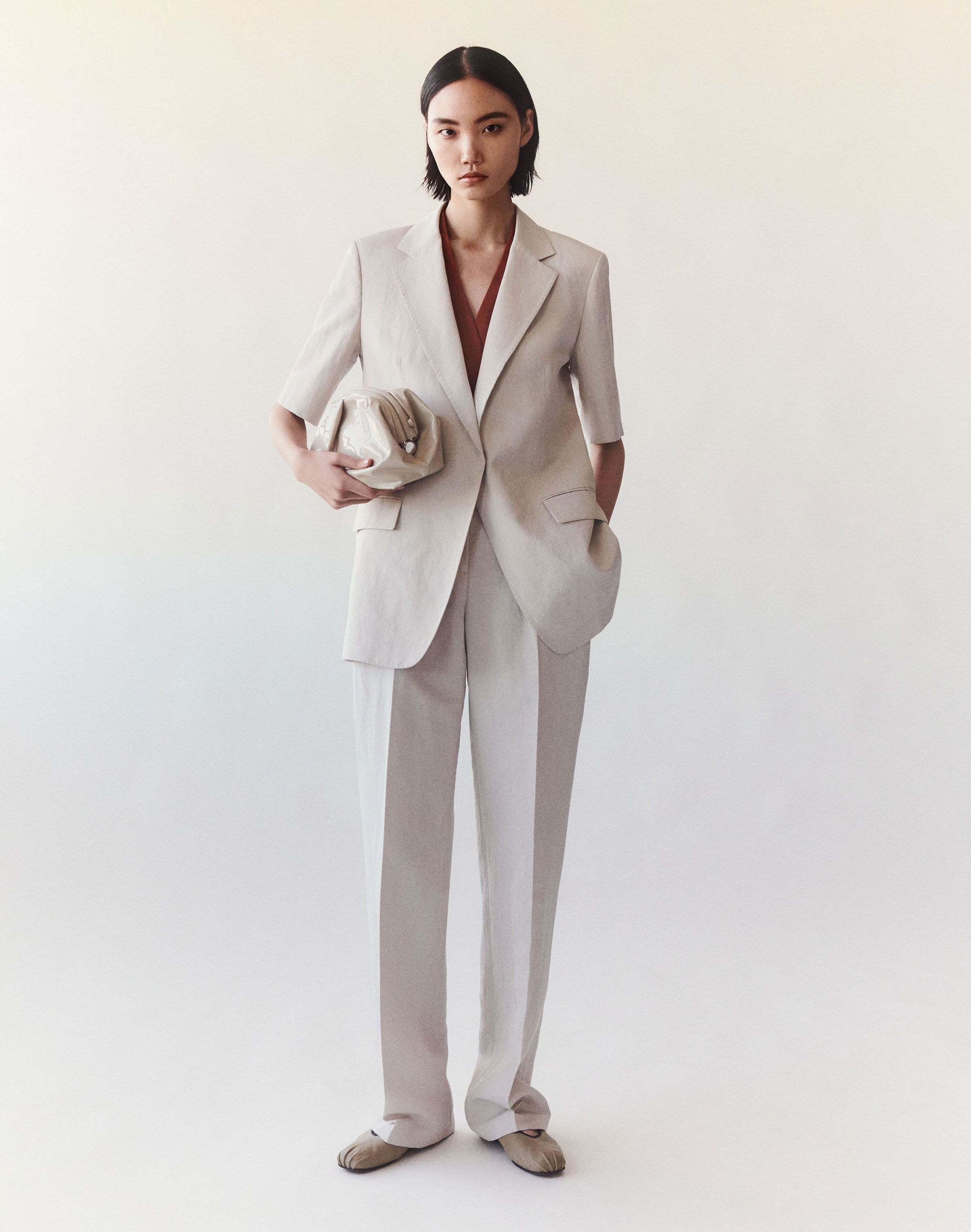Silk-Linen Gates Pant