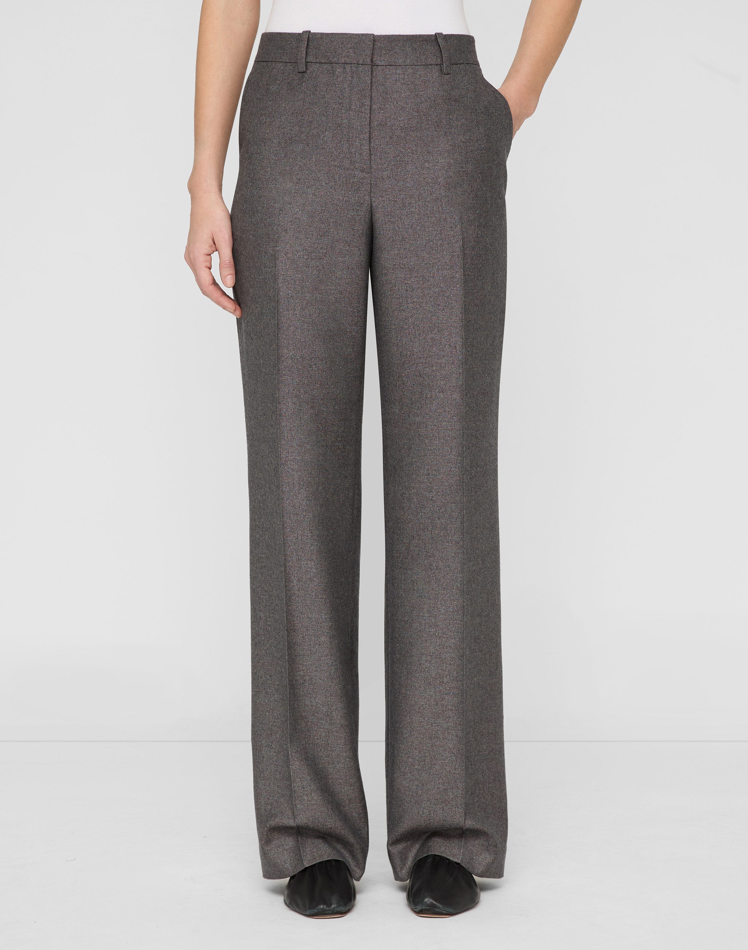 Pixelated Wool Twill Gates Pant