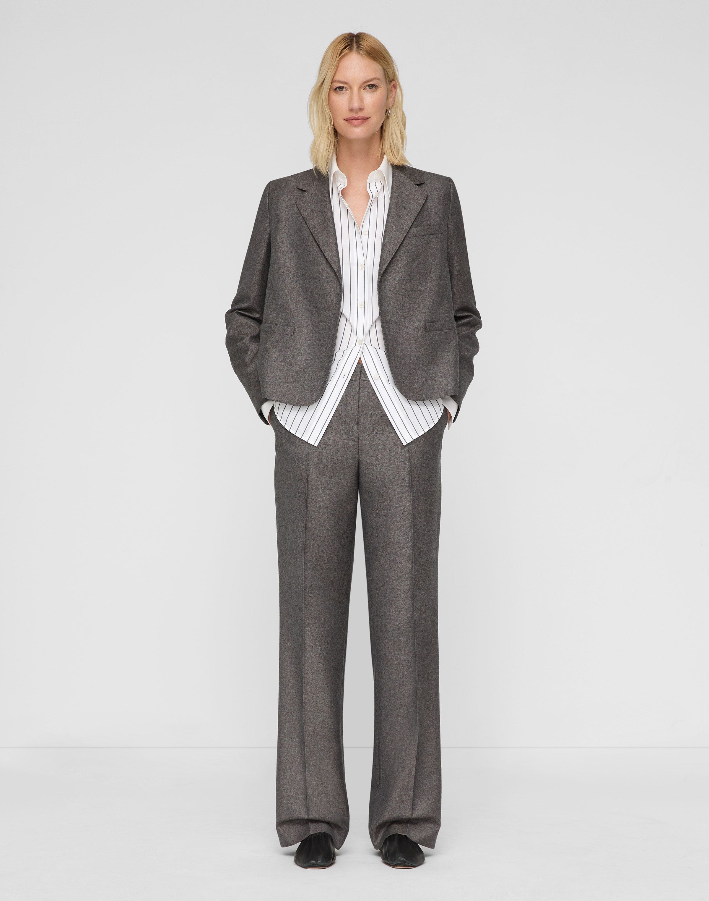 Pixelated Wool Twill Gates Pant