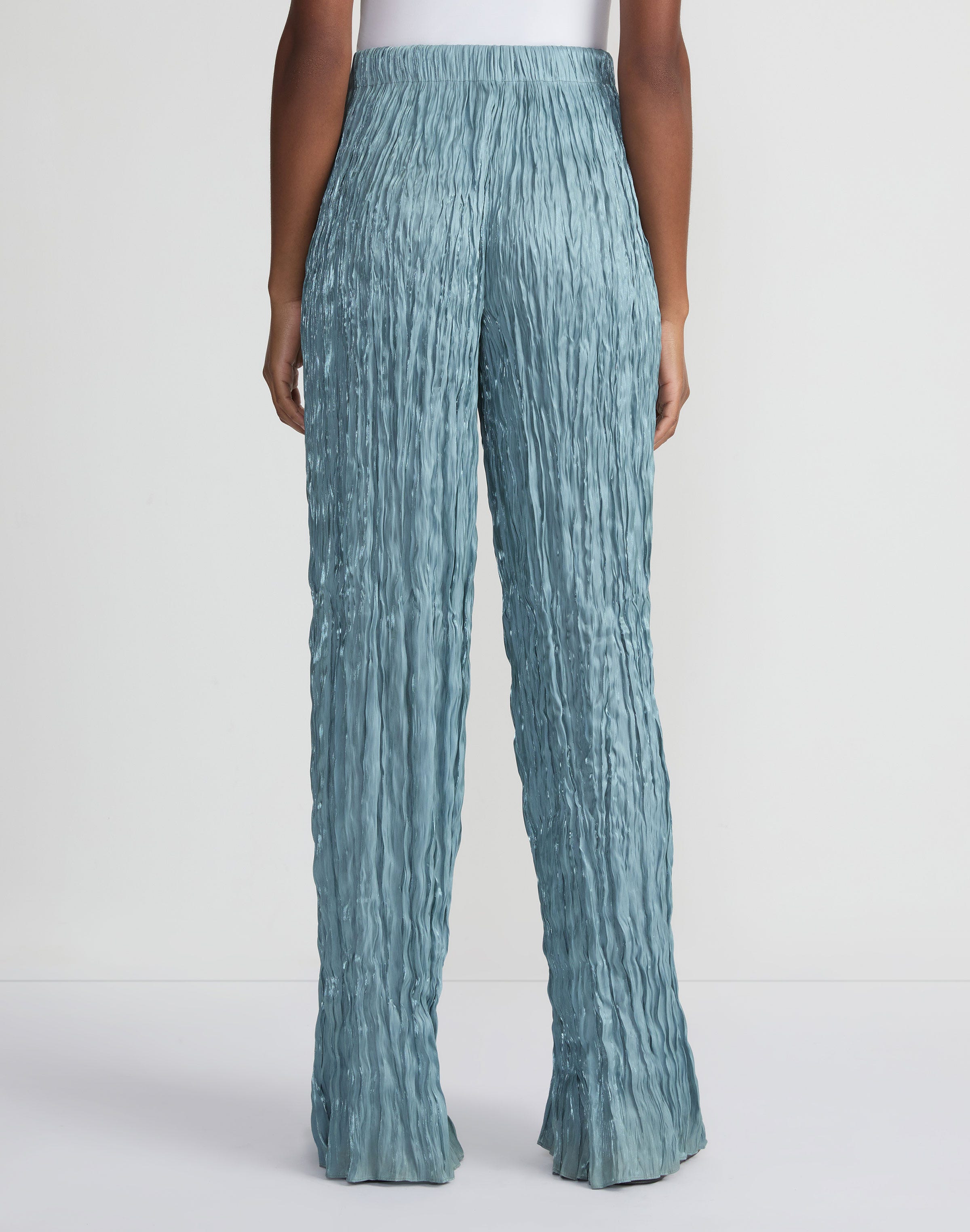 Iridescent Twill Plissé Parkside Pant