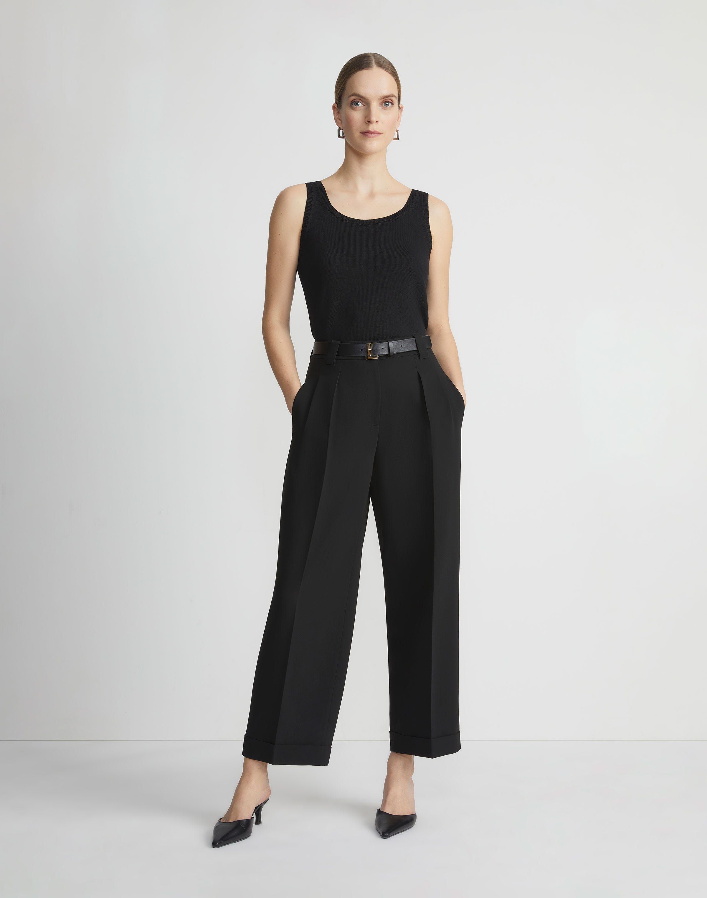Responsible Finesse Crepe Wyatt Barrel Leg Pant