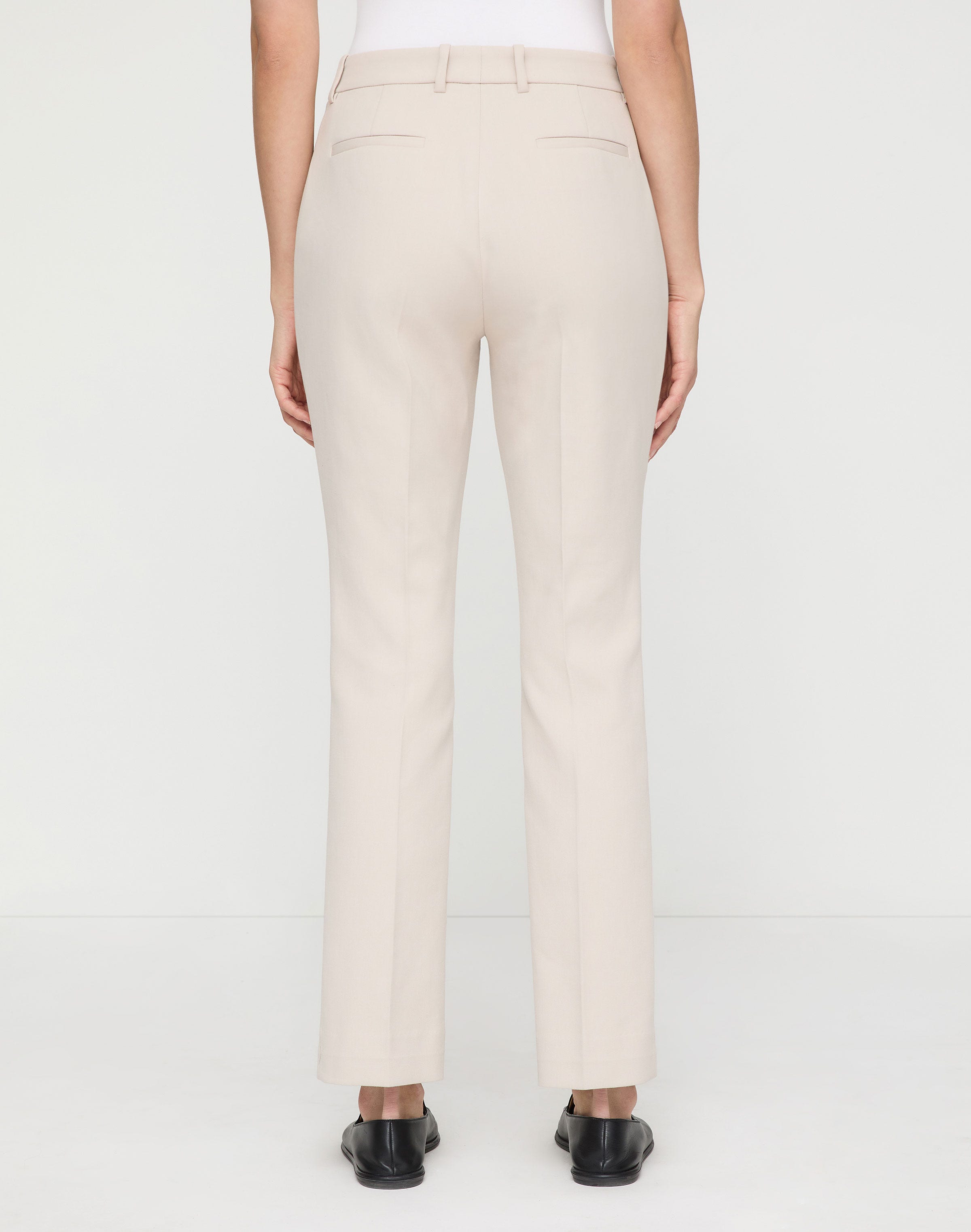 Plus-Size Cotton Double Weave Twill Manhattan Cigarette Pant