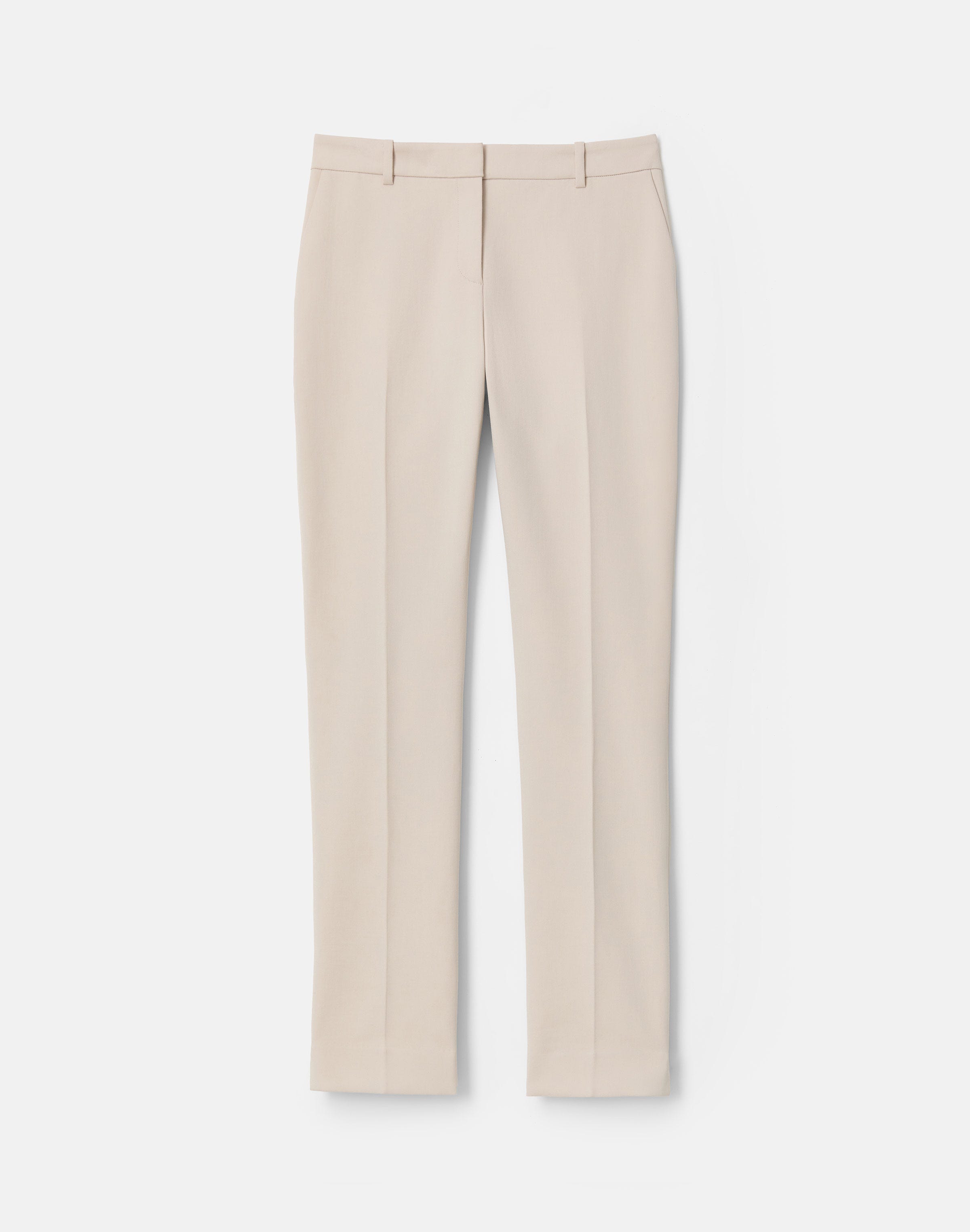 Plus-Size Cotton Double Weave Twill Manhattan Cigarette Pant