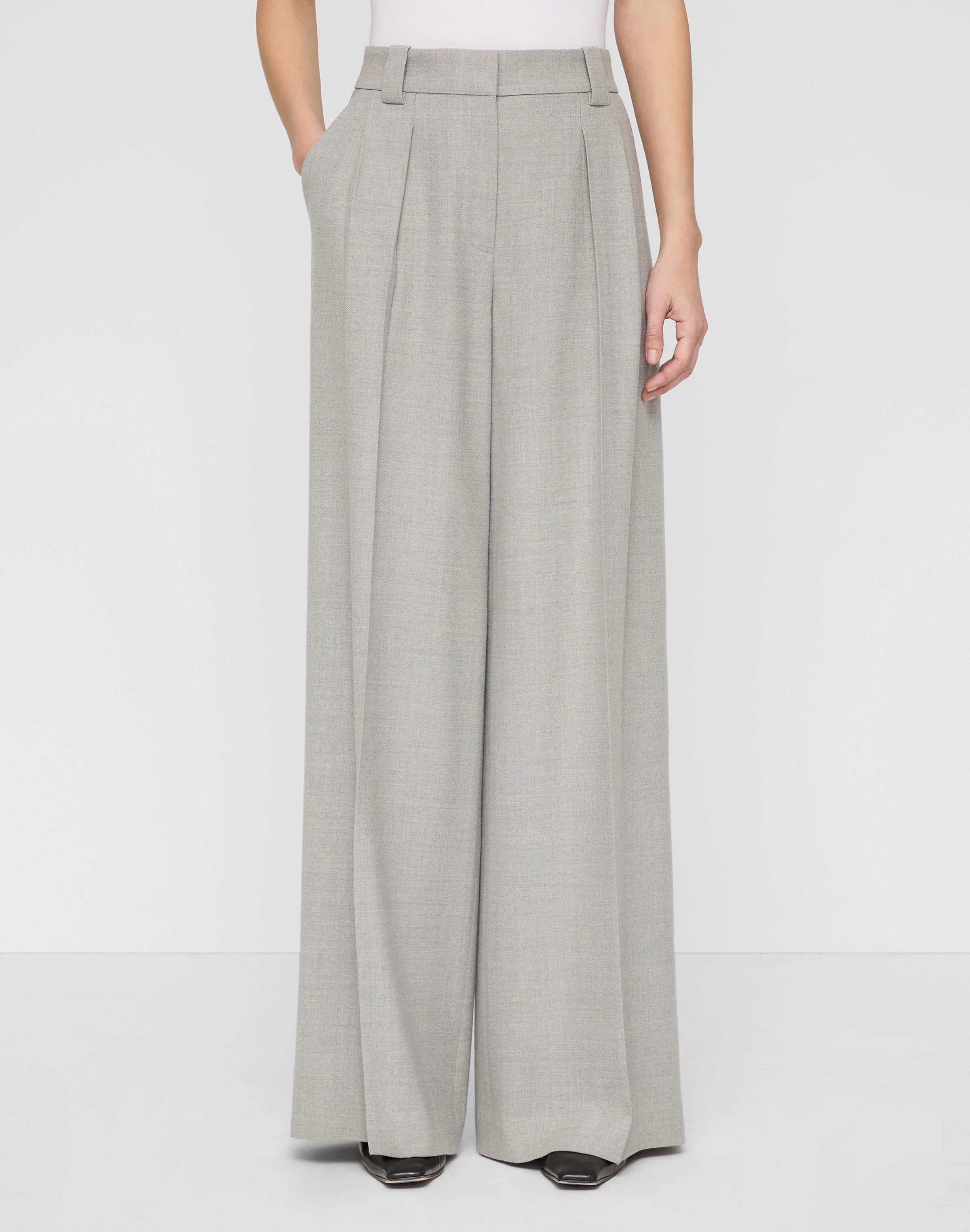 Responsible Virgin Wool Wyatt Wide Leg Pant