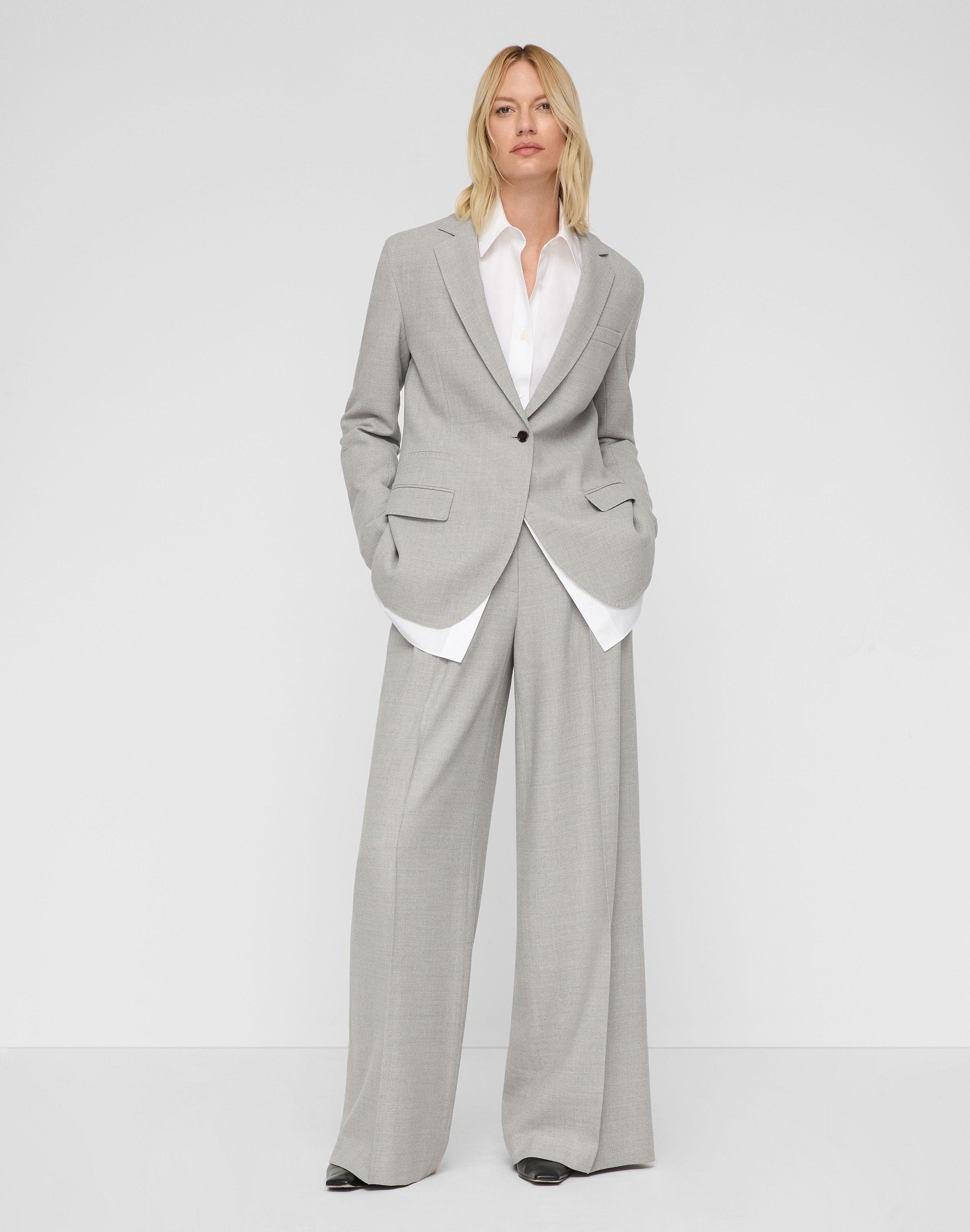 Responsible Virgin Wool Wyatt Wide Leg Pant