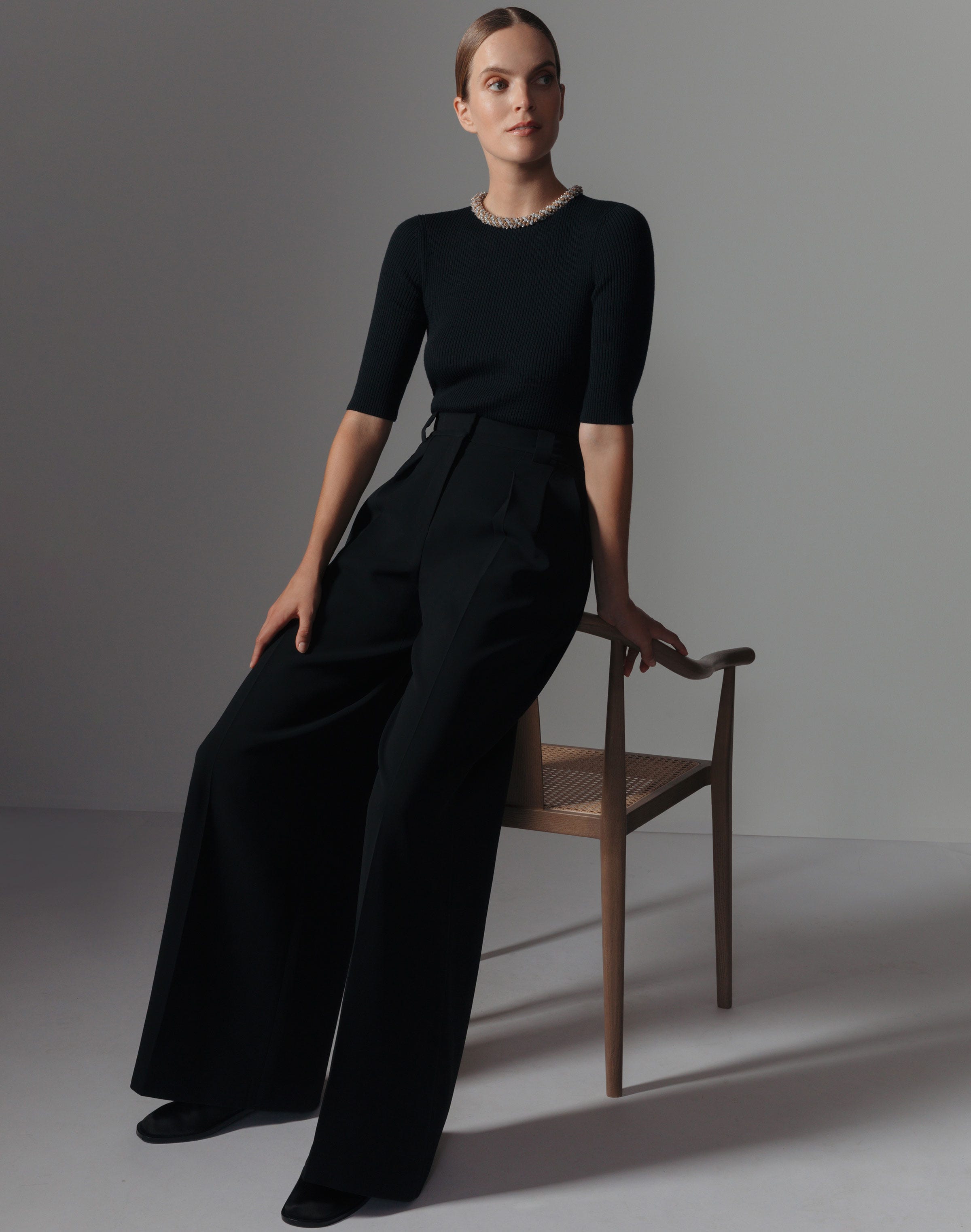 Responsible Finesse Crepe Wyatt Wide Leg Pant