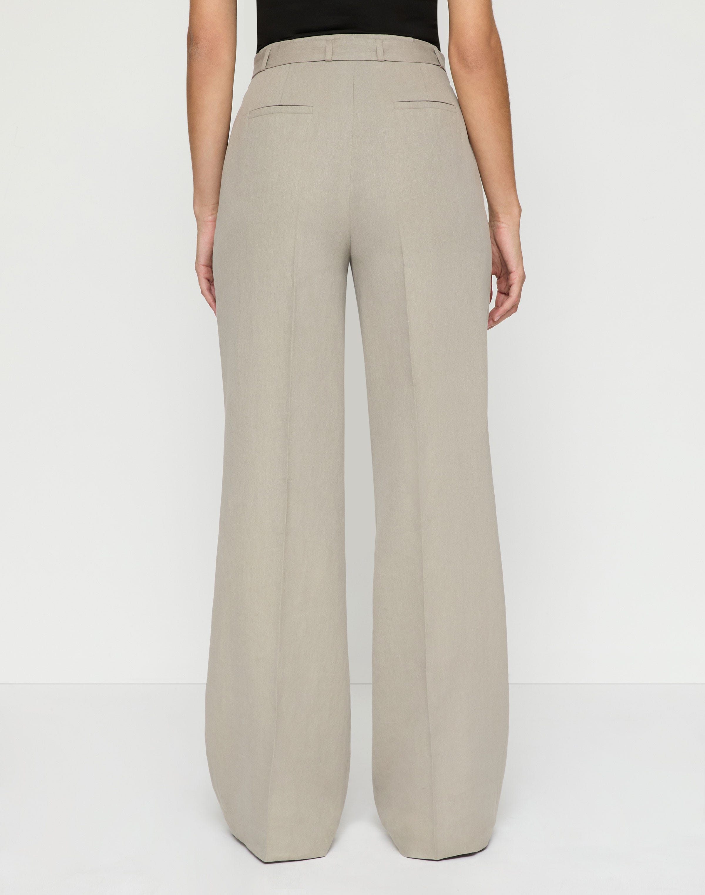 Noble Linen Clark Belted Wide Leg Pant