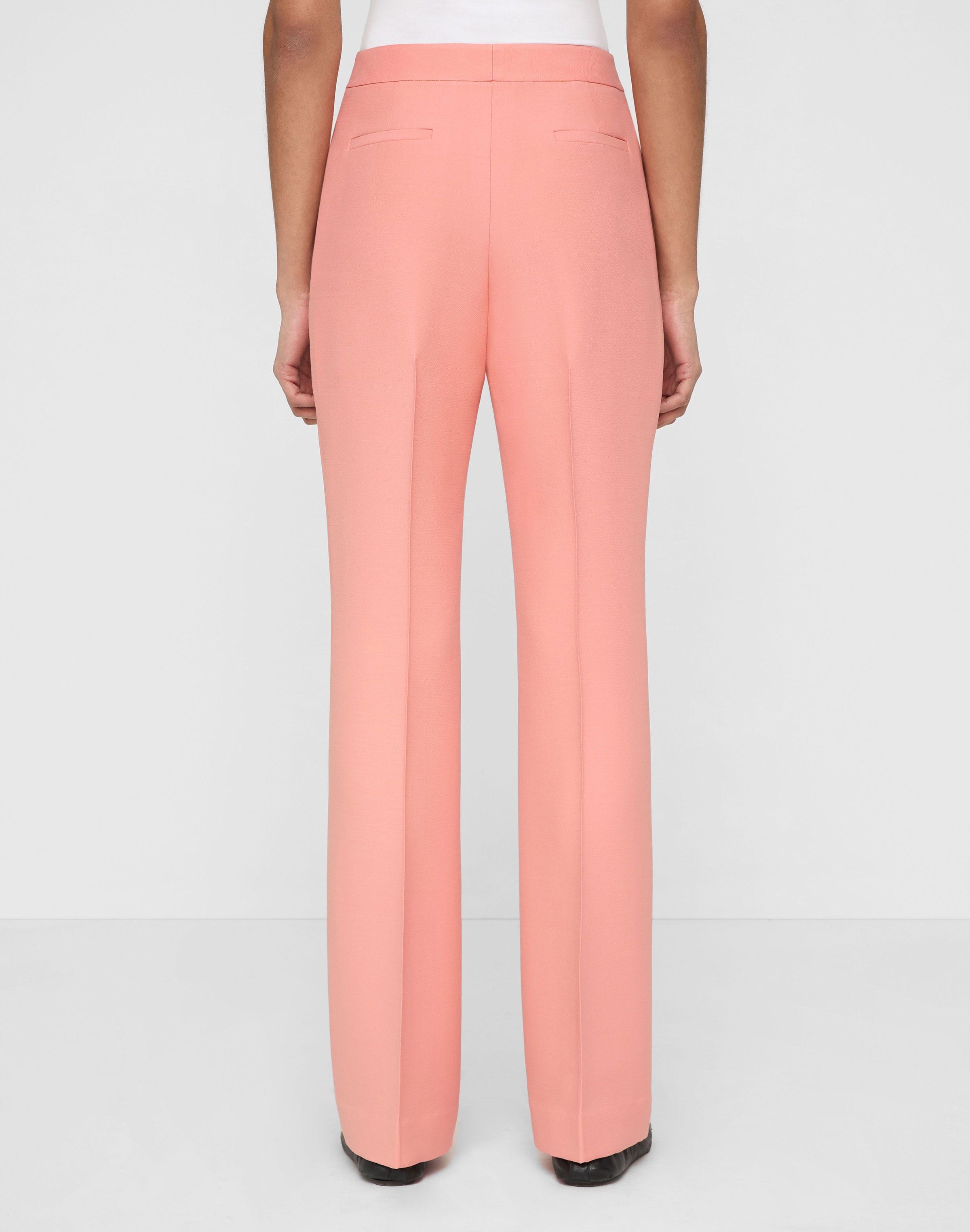 Wool-Silk Crepe Saint Marks Flare Pant