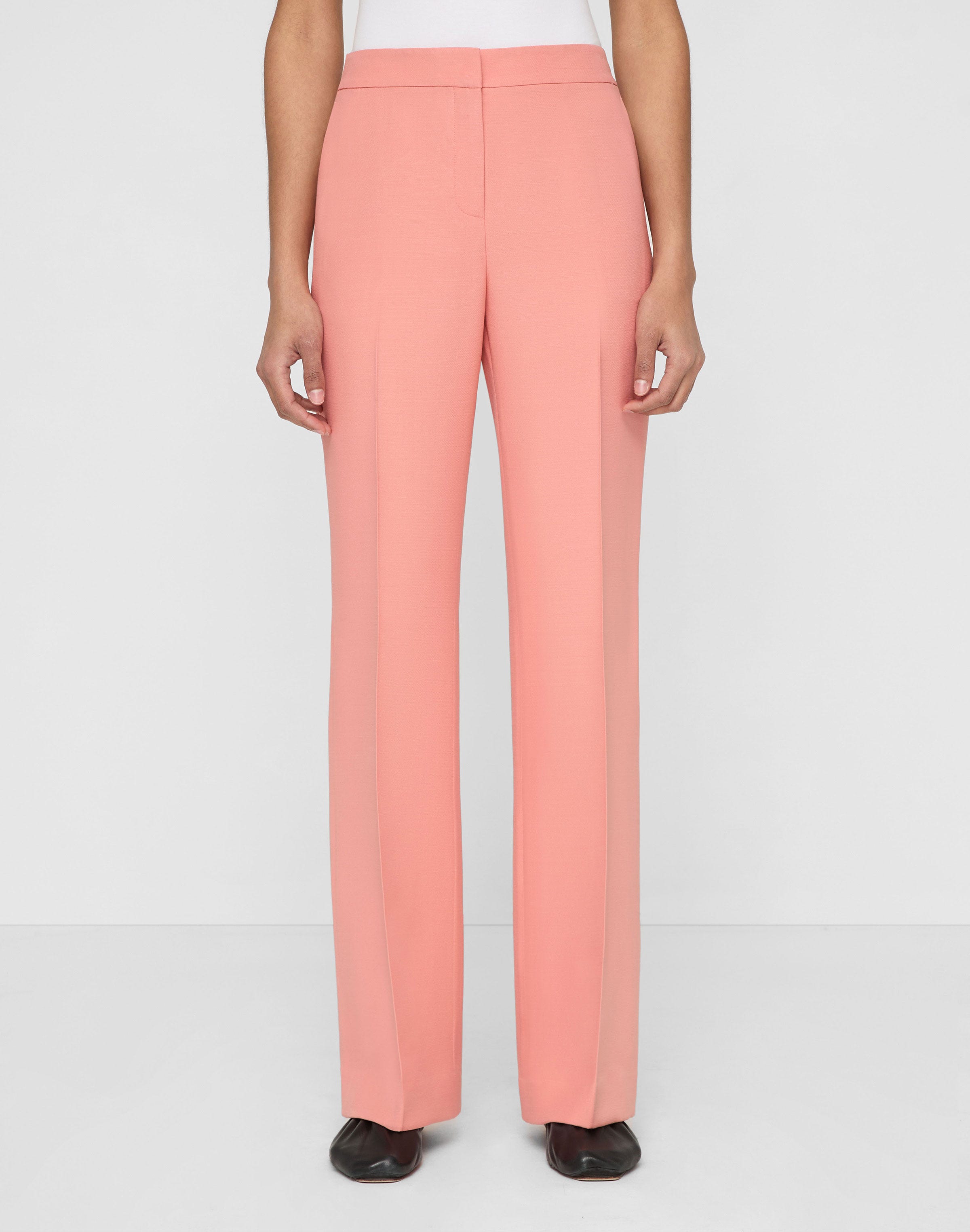 Wool-Silk Crepe Saint Marks Flare Pant