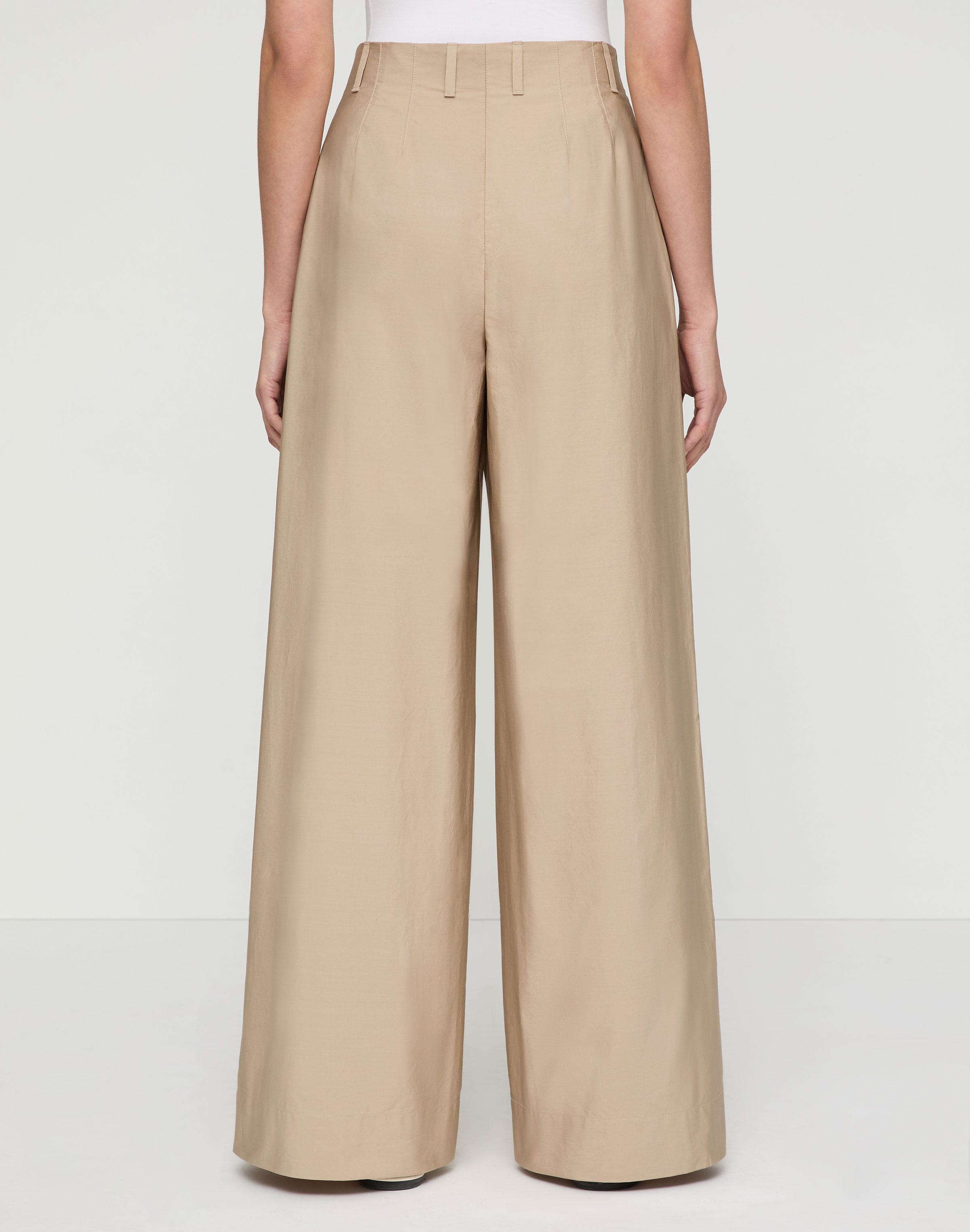 Organic Cotton Poplin Warren Wide Leg Pant