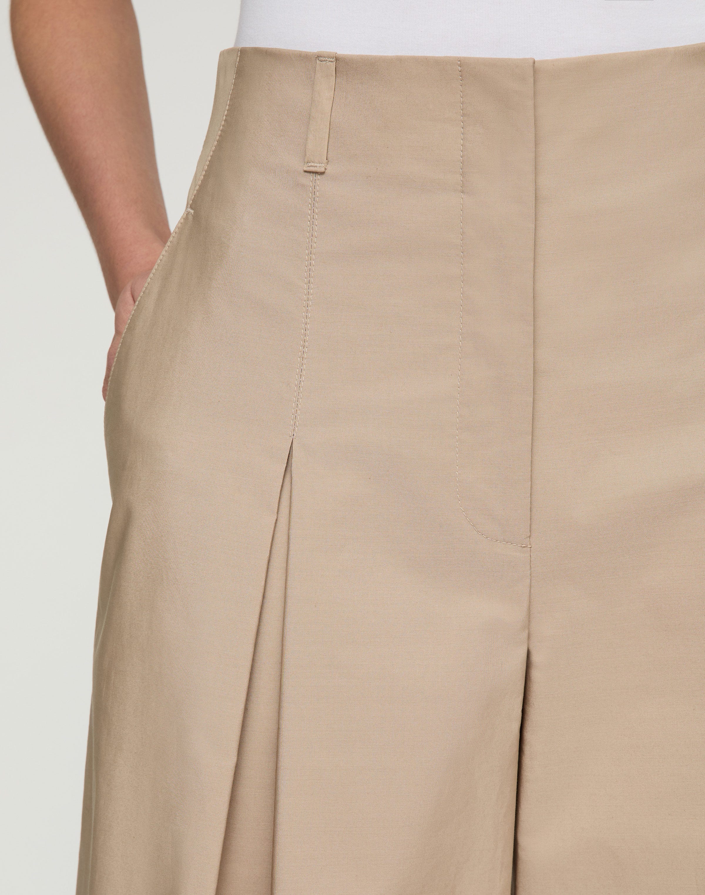 Organic Cotton Poplin Warren Wide Leg Pant