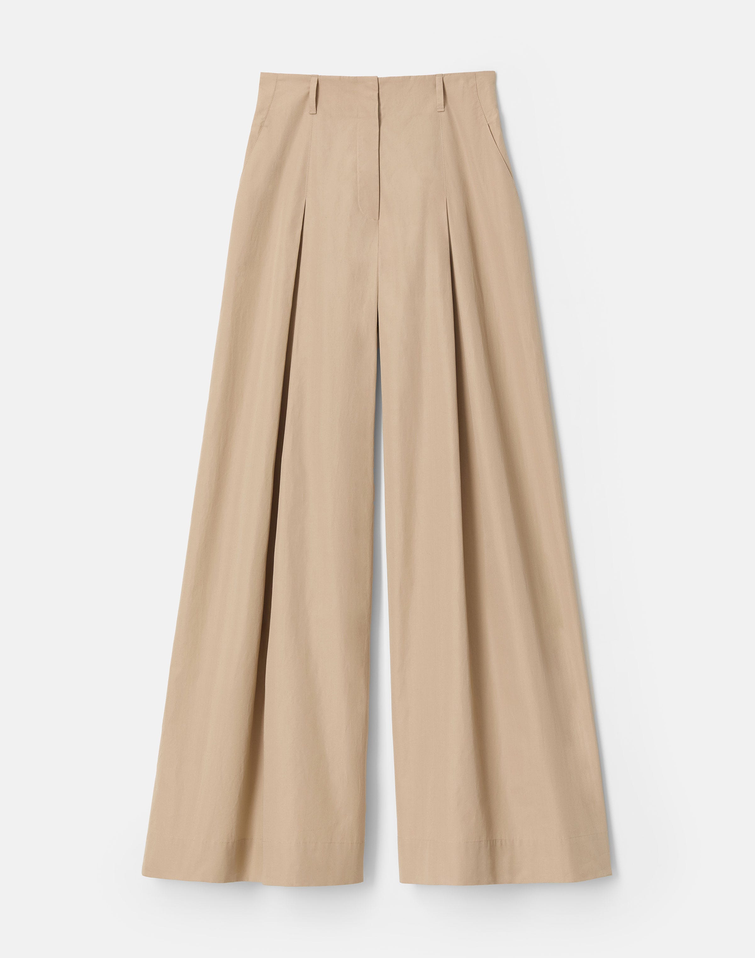 Organic Cotton Poplin Warren Wide Leg Pant