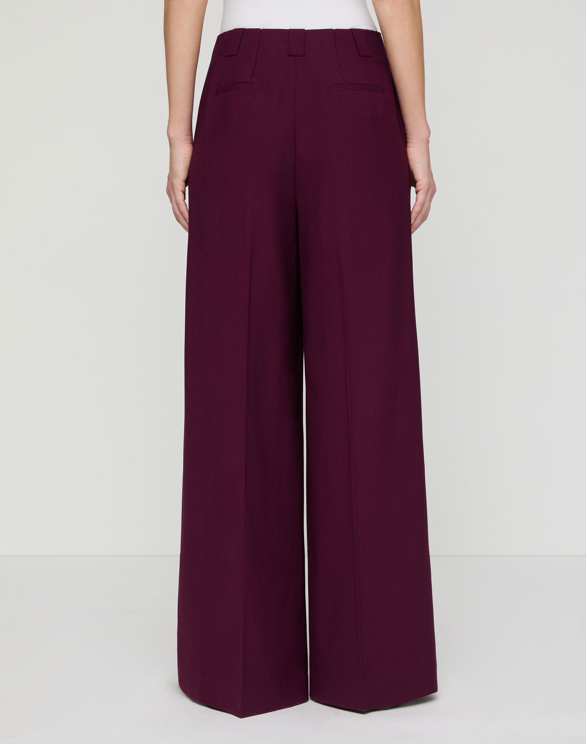 Tropical Wool Wyatt Wide Leg Pant