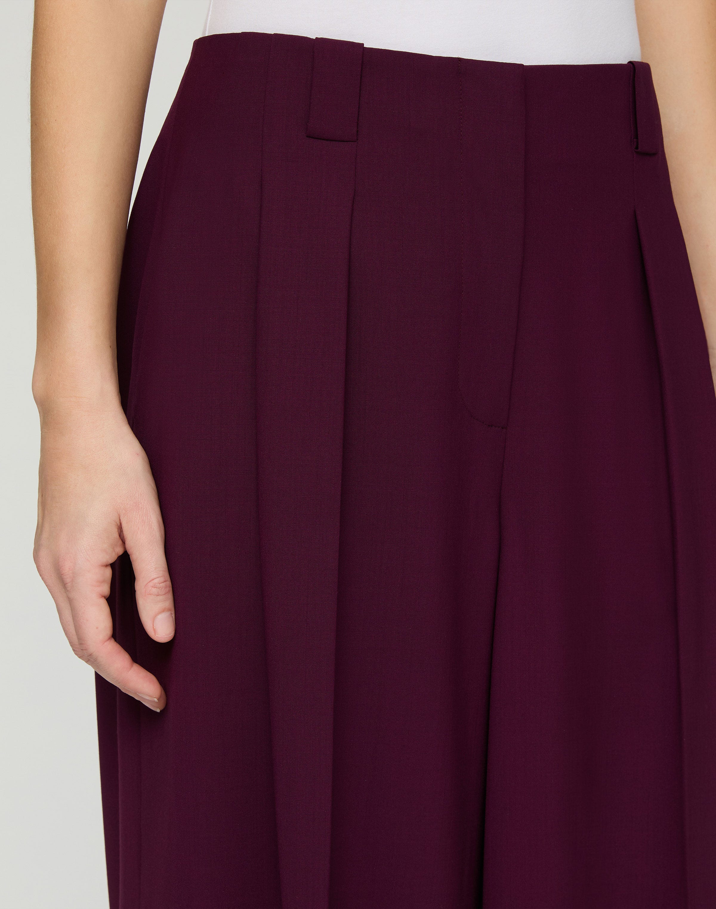 Tropical Wool Wyatt Wide Leg Pant