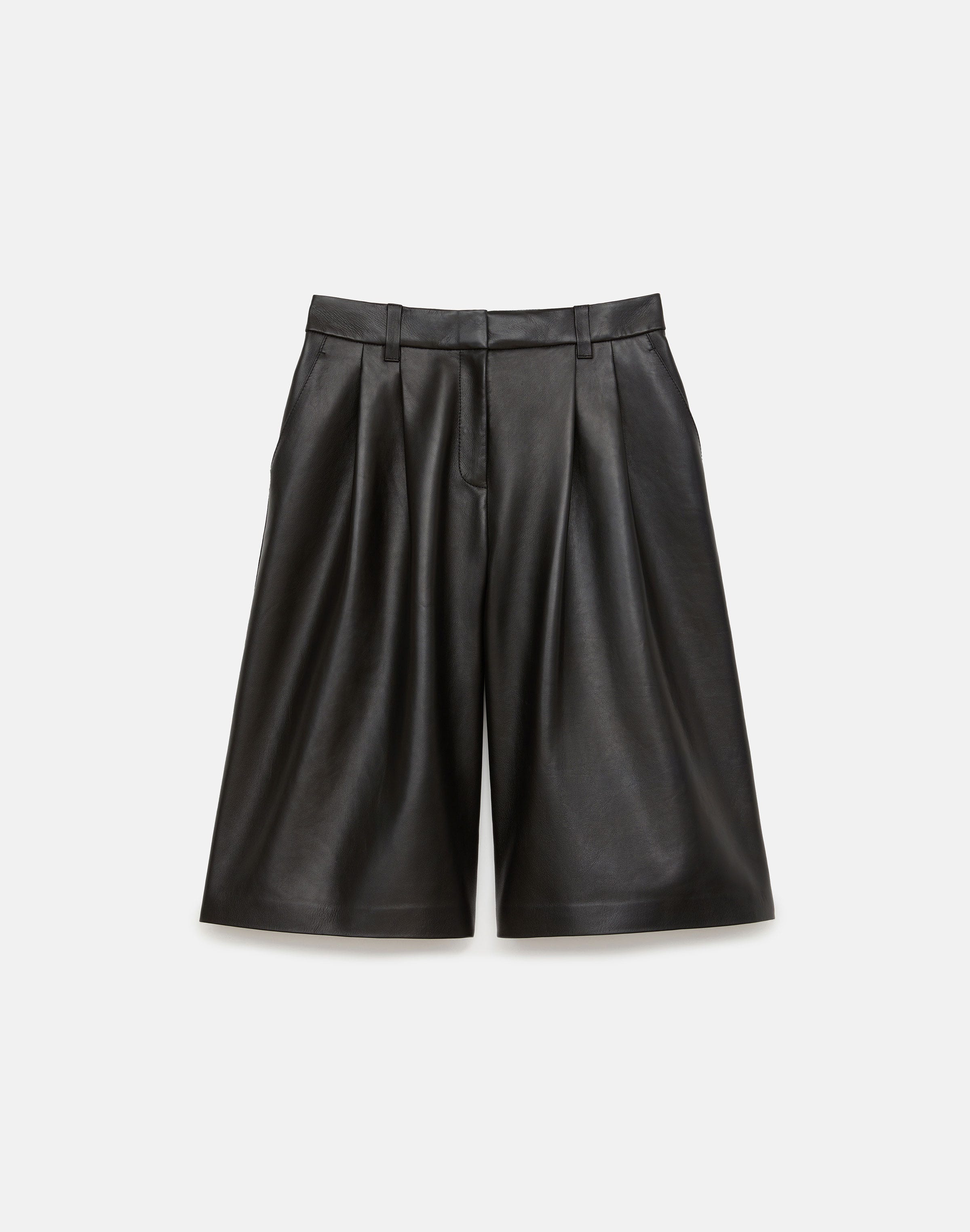 Nappa Leather Sutton Wide Leg Short