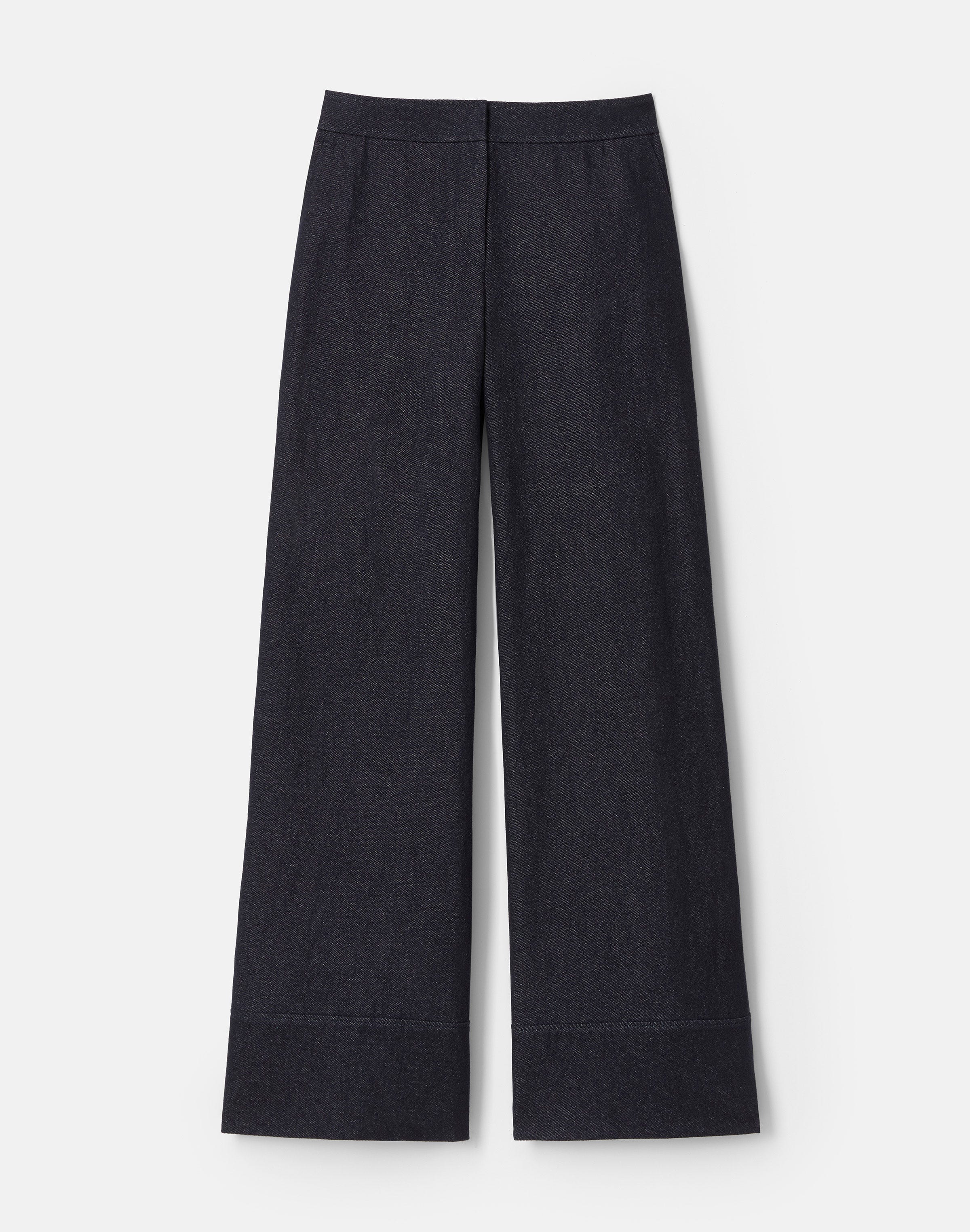 Cotton-Linen Twill Charles Wide Leg Pant