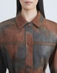 Devan Jacket In Hand-Braided Ink Drop Lambskin Leather