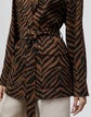 Plus-Size Valeria Jacket In Zevron Print Granular Weave