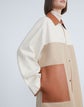 Plus-Size Two-Tone Cotton Reversible Jacket