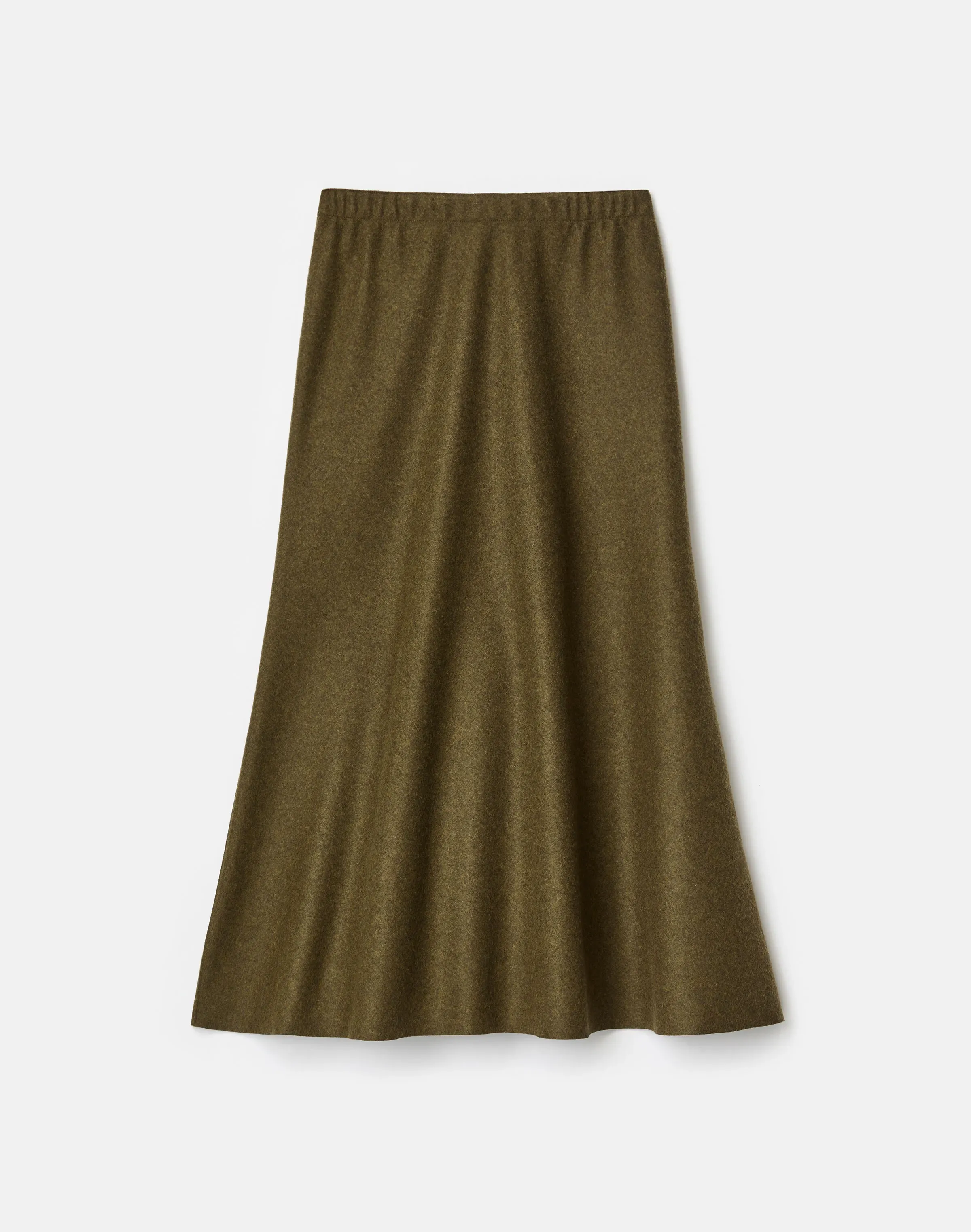 Wool-Cashmere Double Face Jersey Reversible Skirt