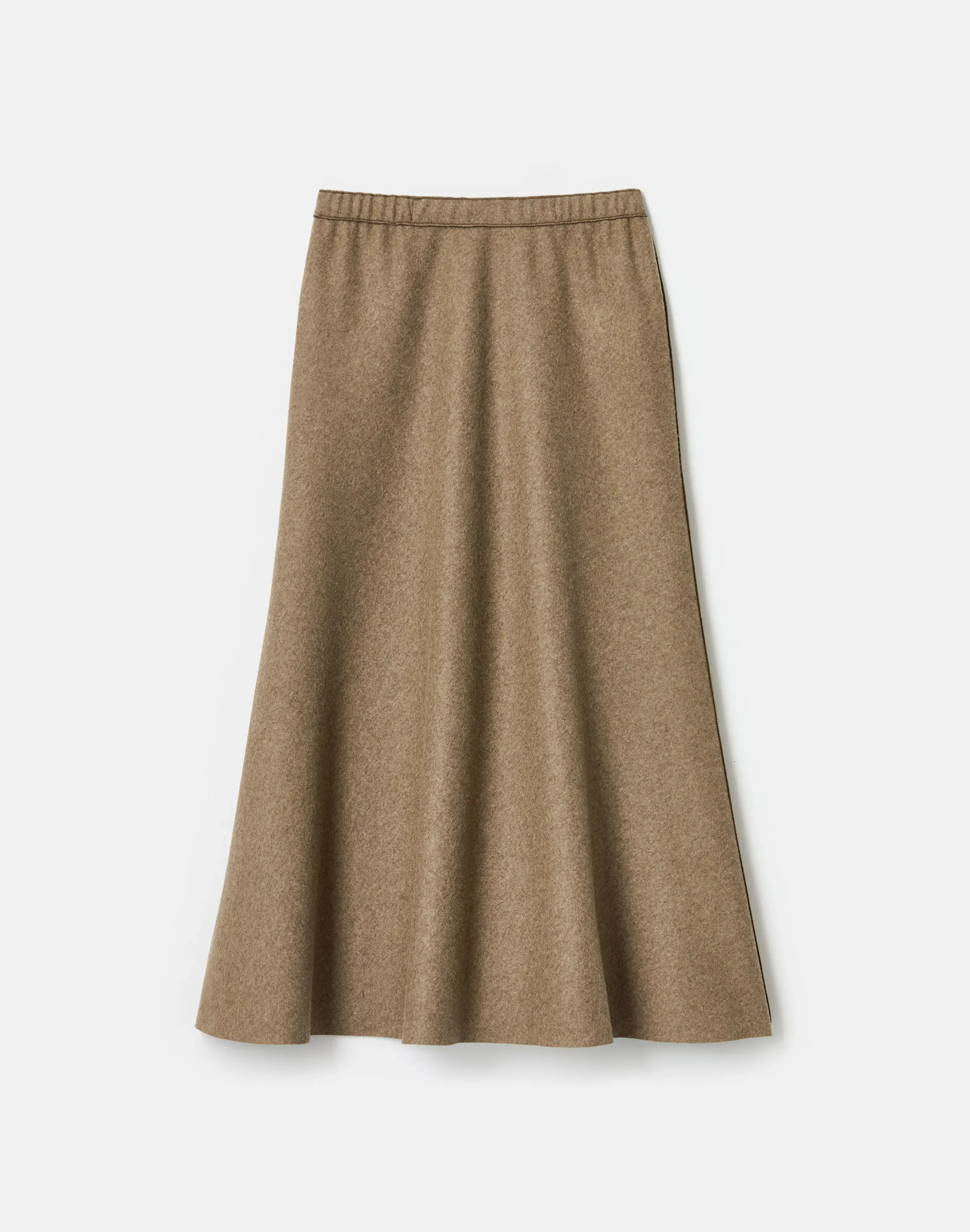 Wool-Cashmere Double Face Jersey Reversible Skirt