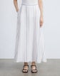 Sienna Stripe Viscose-Linen Flared Skirt